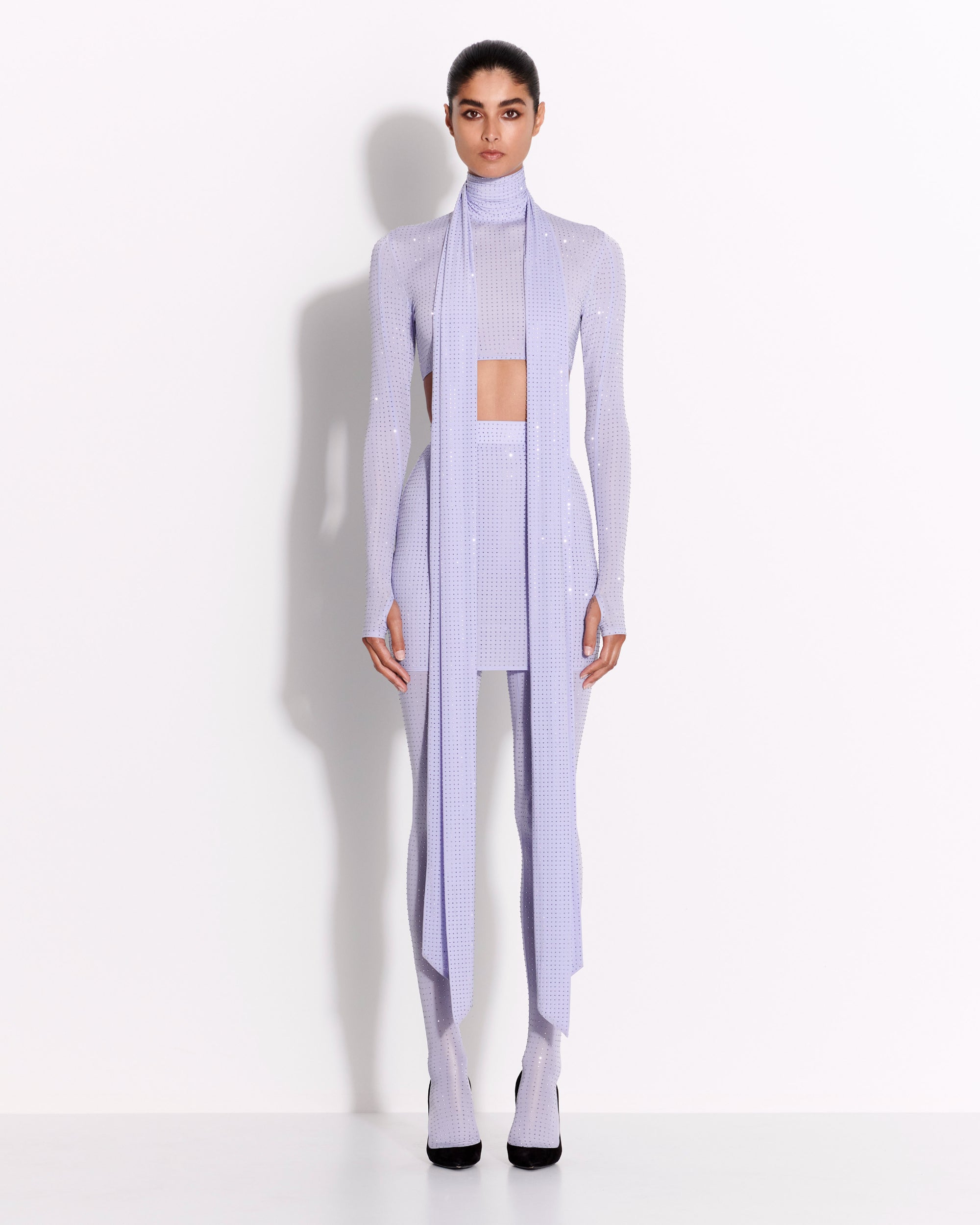 Mini Skirt in Crystal Jersey