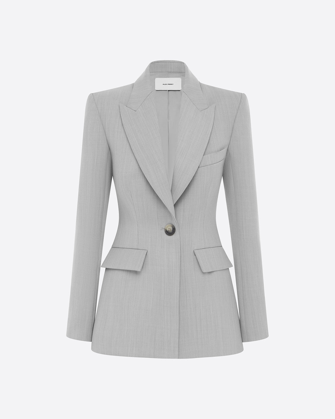 Single Breasted Fitted Blazer in Wool Suiting