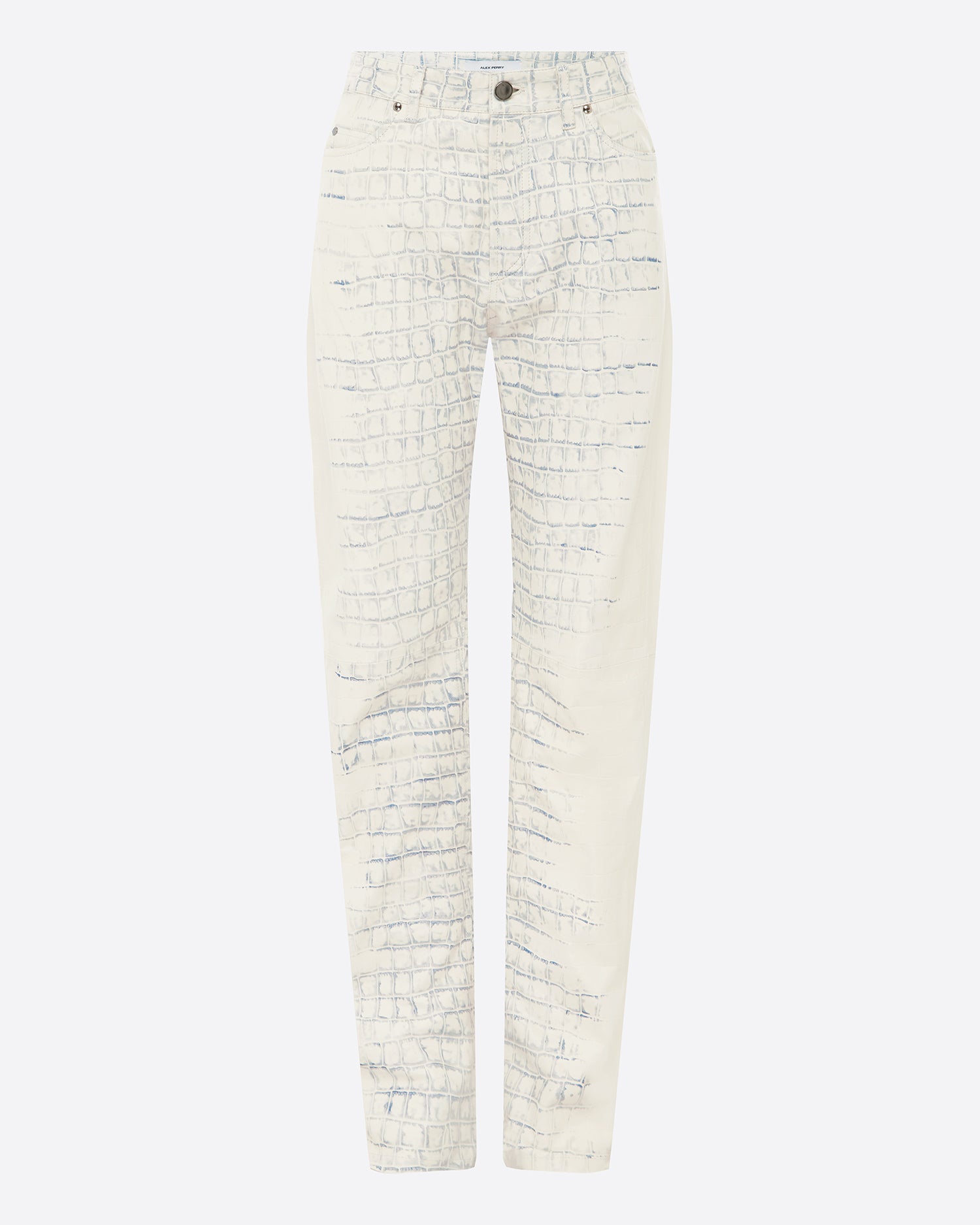 Straight Cut Jean in Embossed Leather