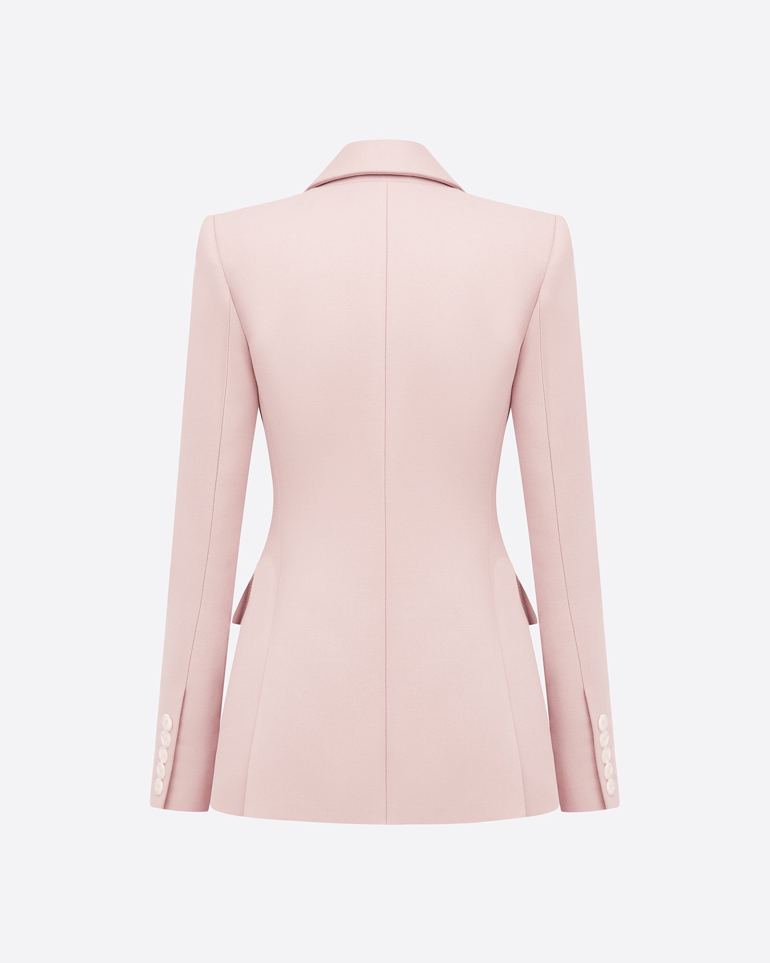 Single Breasted Fitted Blazer in Wool Suiting