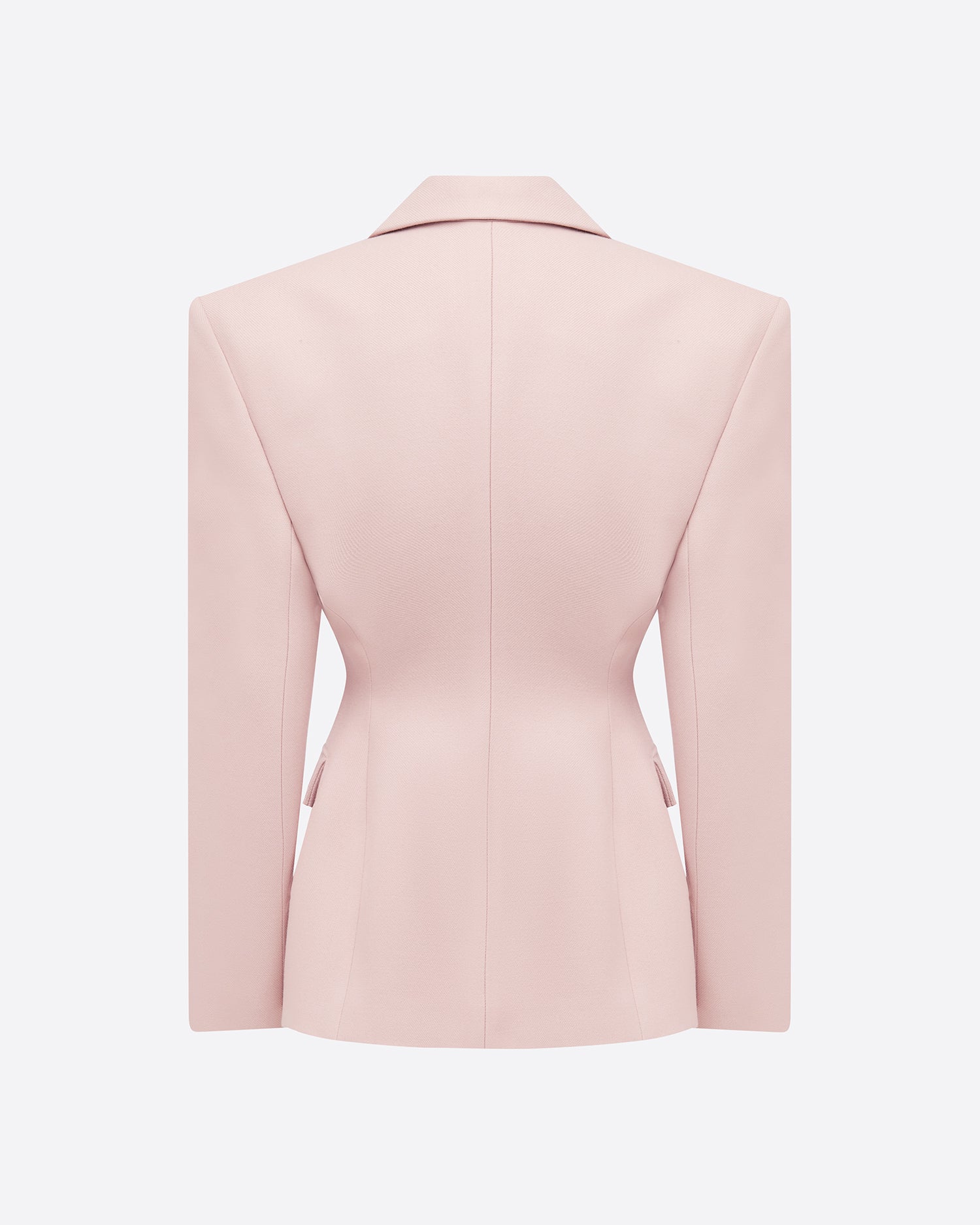 Single Breasted Contour Blazer in Wool Suiting