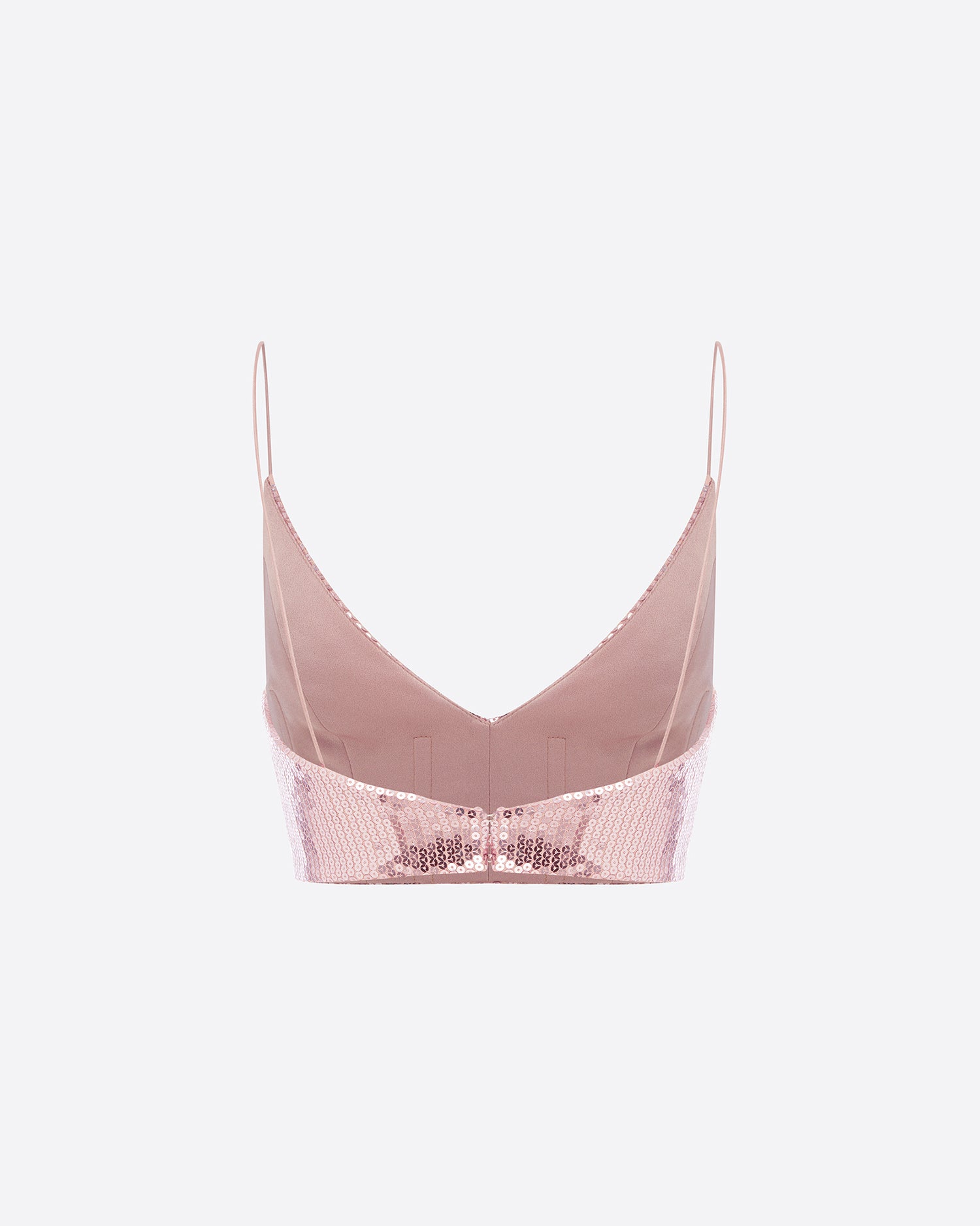 Bikini Cowl Drape Crop Top in Sequin