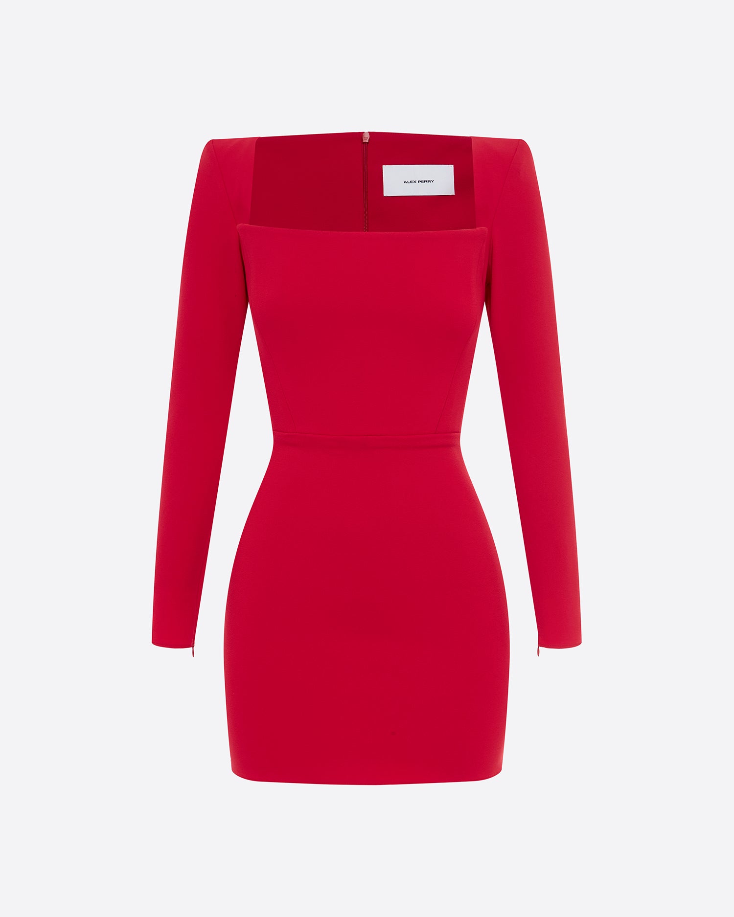 Long Sleeve Mini Dress in Stretch Crepe