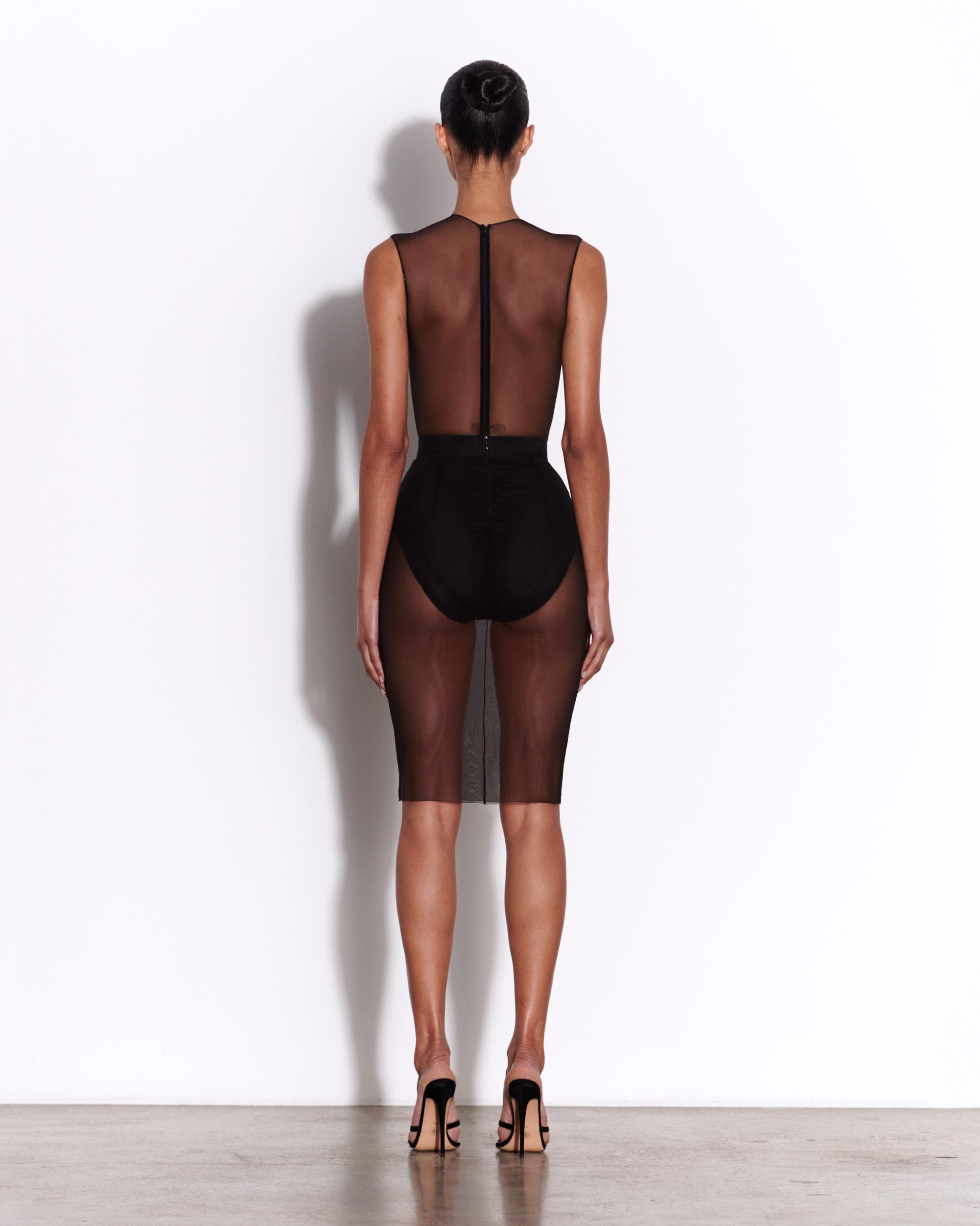 Crew Bodysuit in Fine Mesh