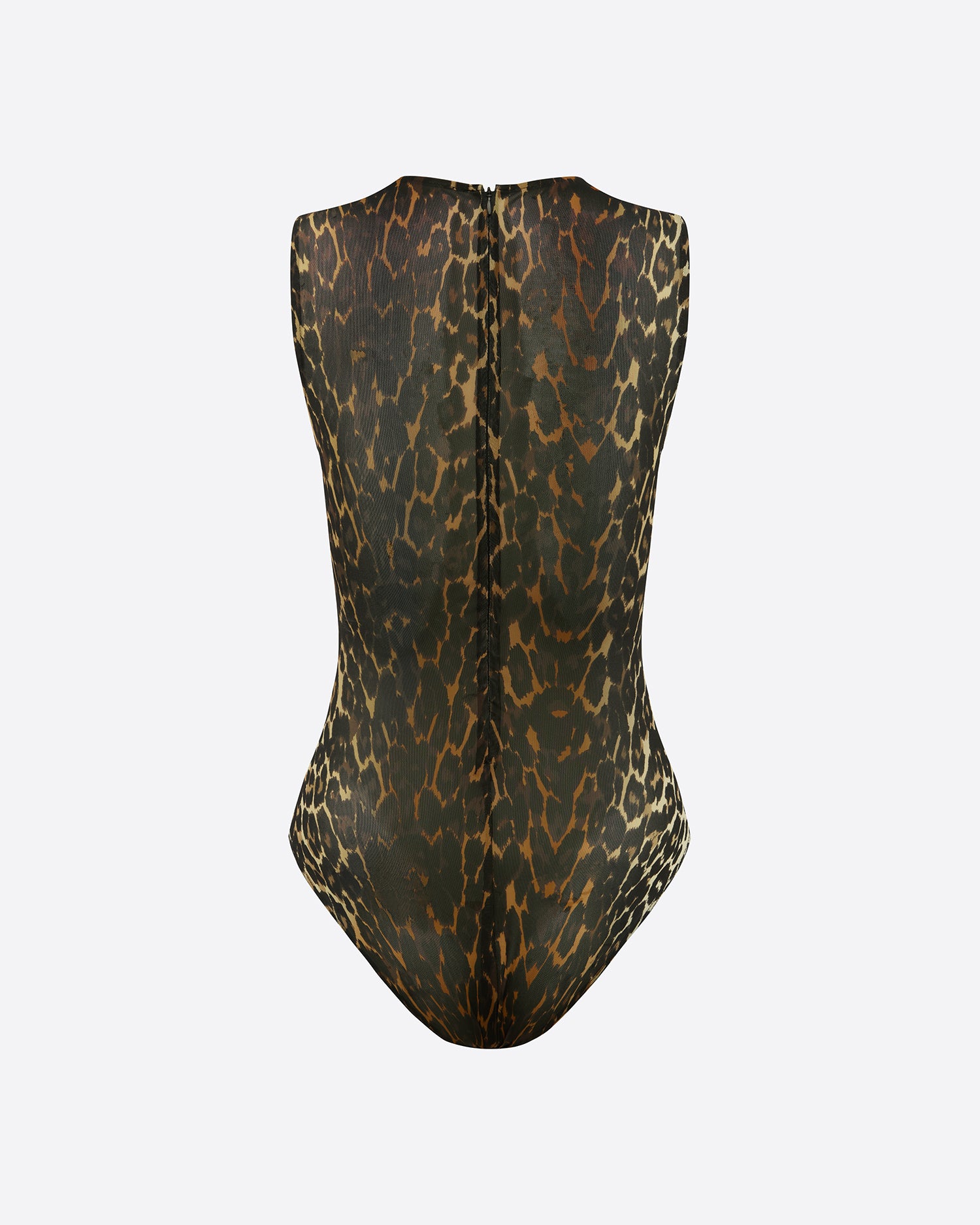 Sleeveless Bodysuit in Stretch Mesh