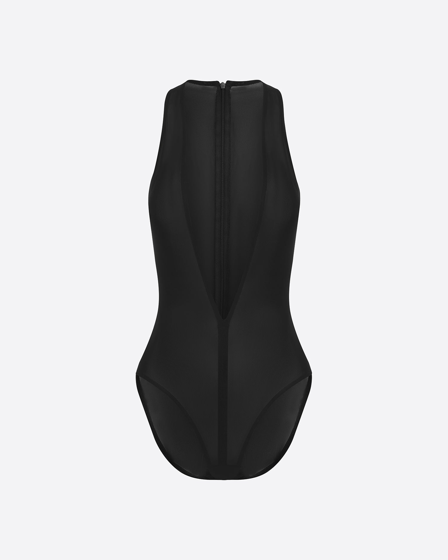 Halter Bodysuit in Stretch Mesh