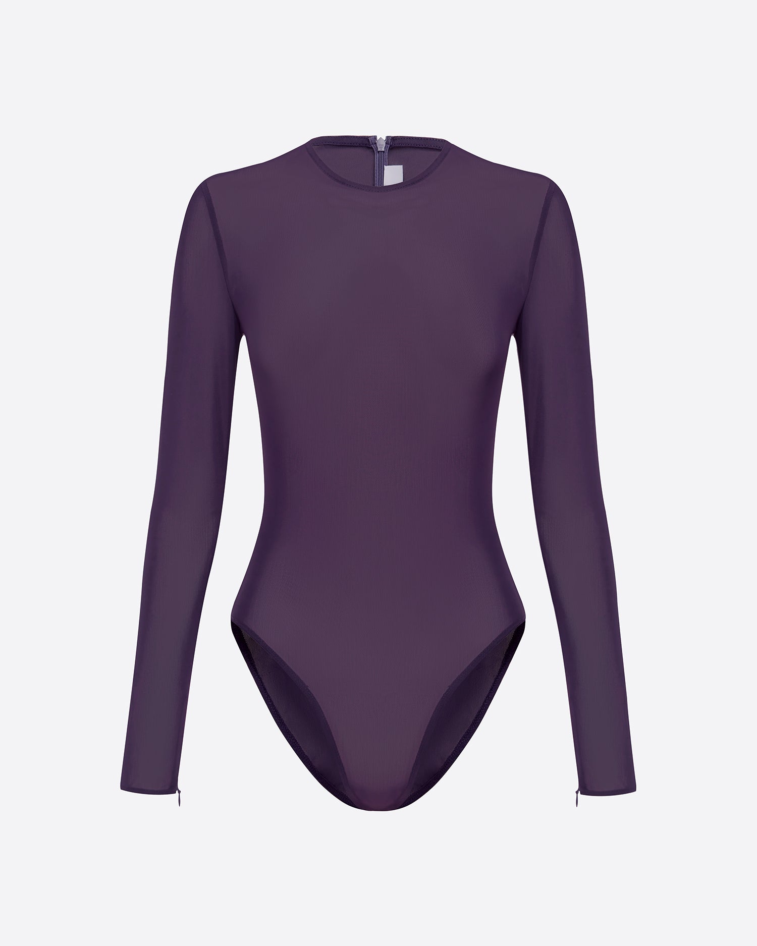 Long Sleeve Bodysuit in Stretch Mesh