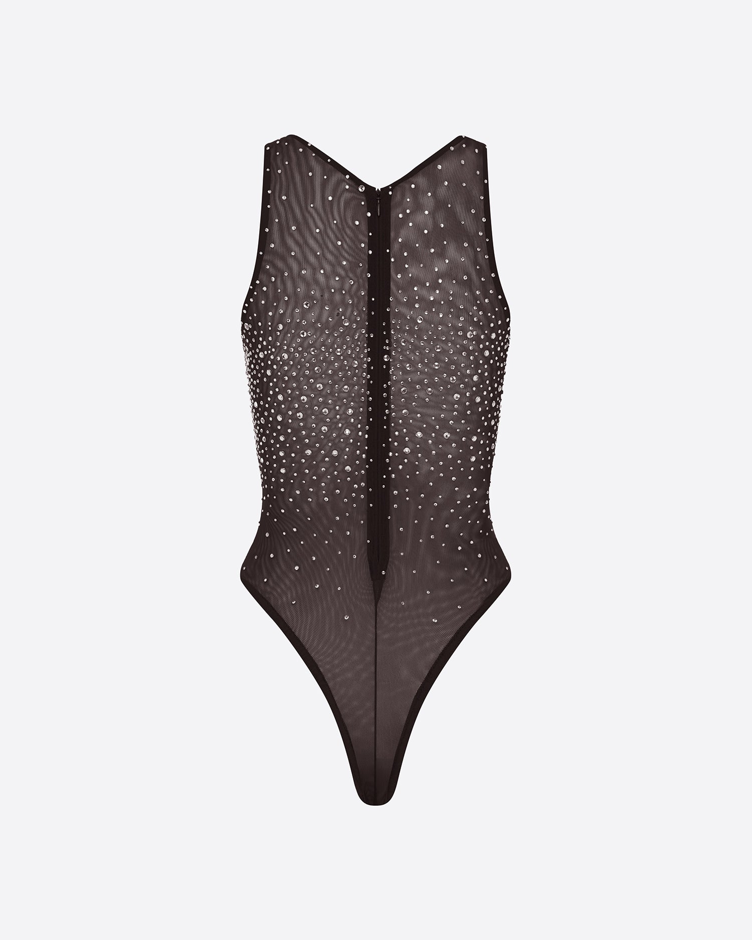 Singlet Bodysuit in Crystal Mesh