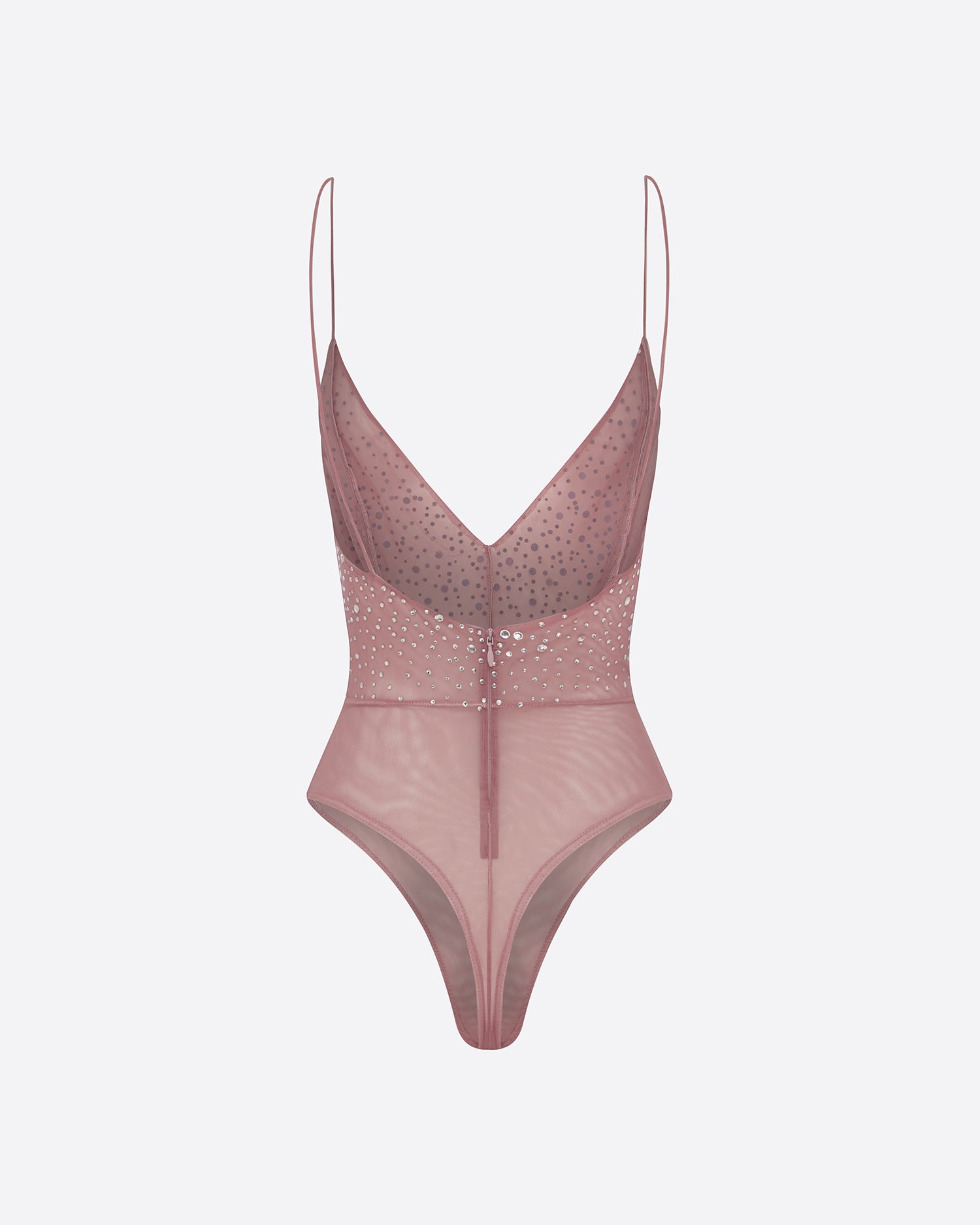 Bikini Bodysuit in Crystal Mesh