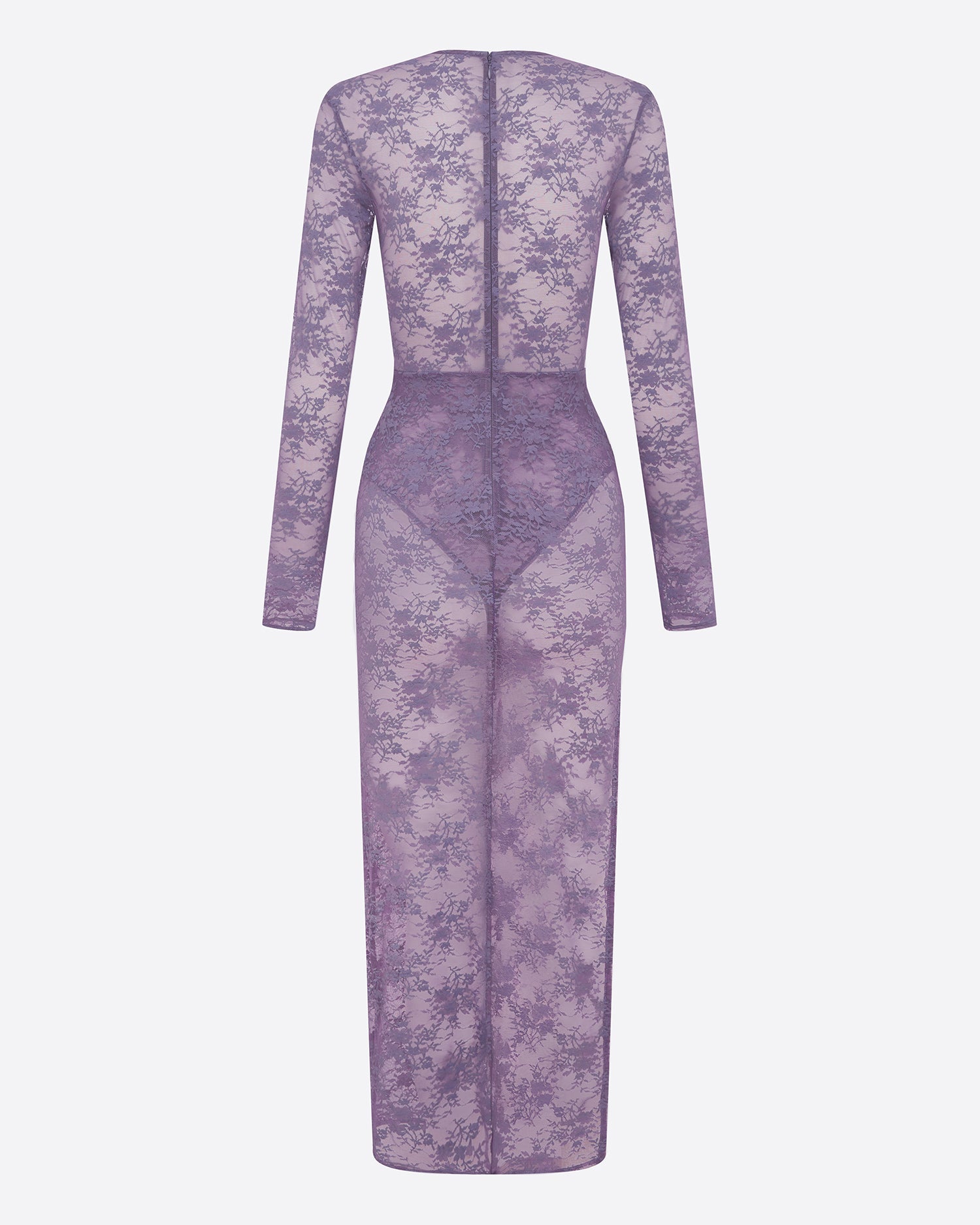 Long Sleeve Tucked Dress in Lace