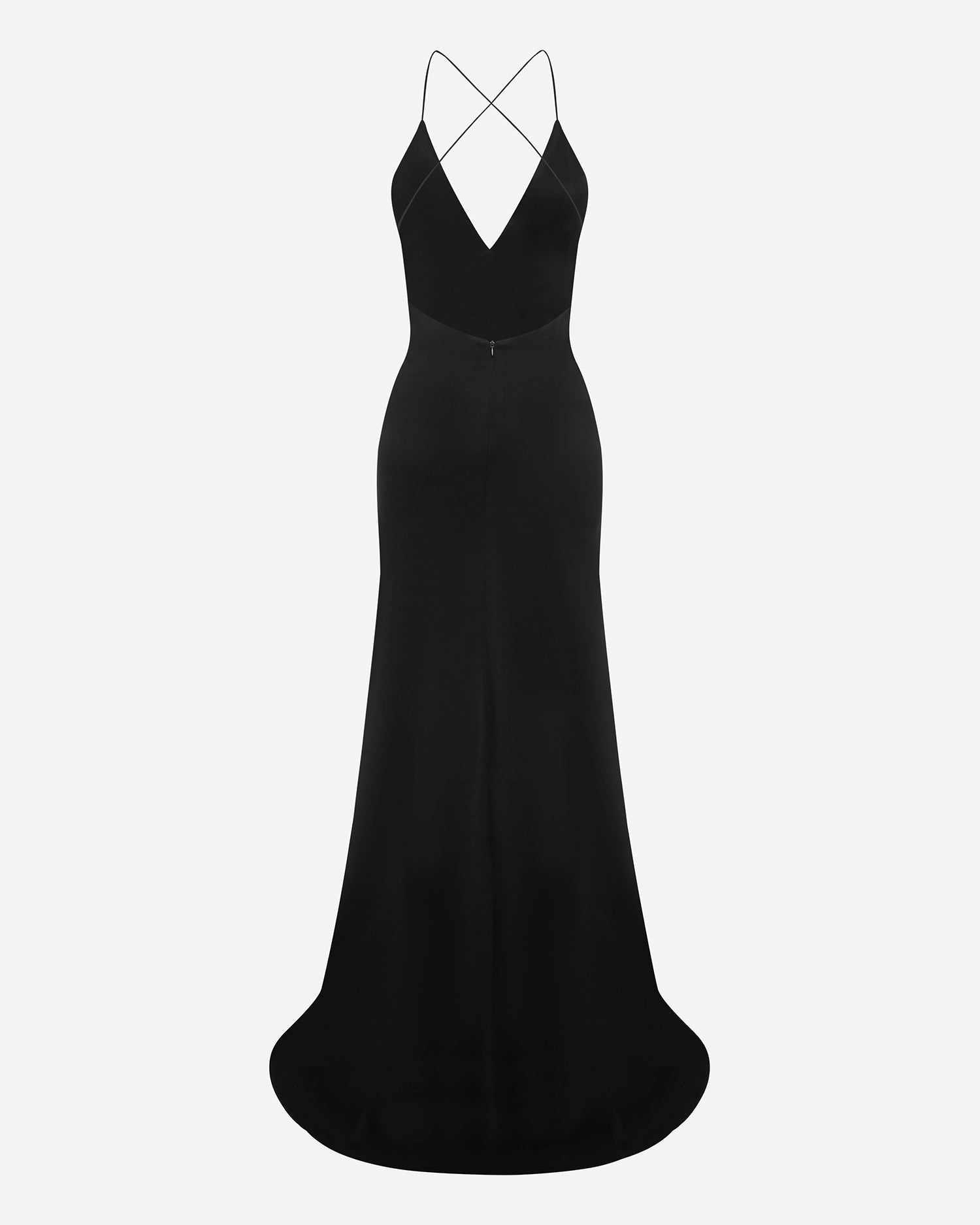 Panelled Bikini Gown in Satin Crepe