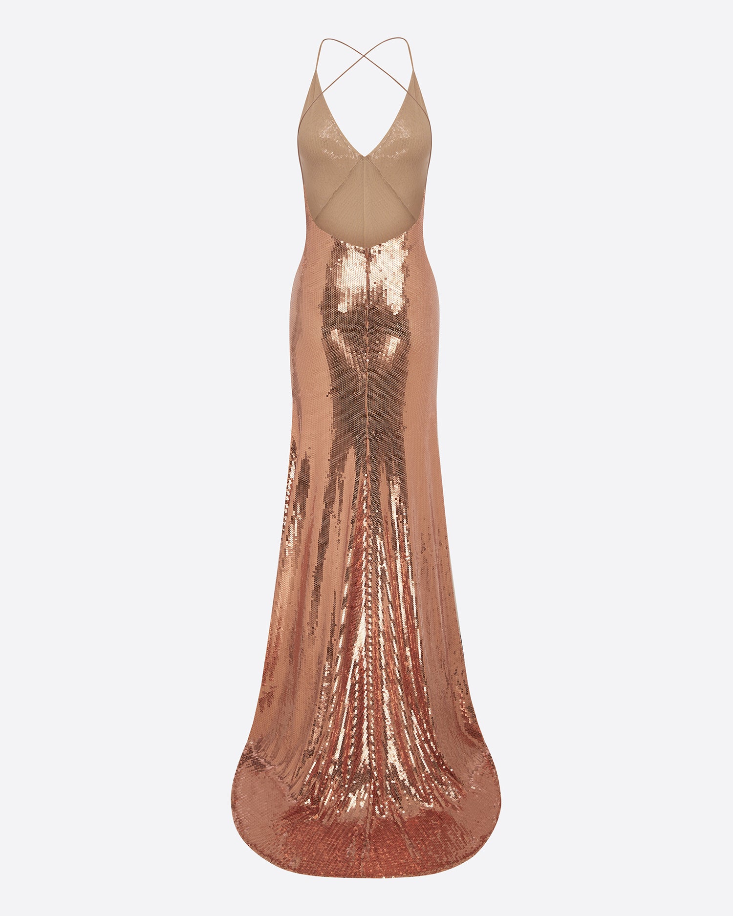 Panelled Bikini Gown in Sequin