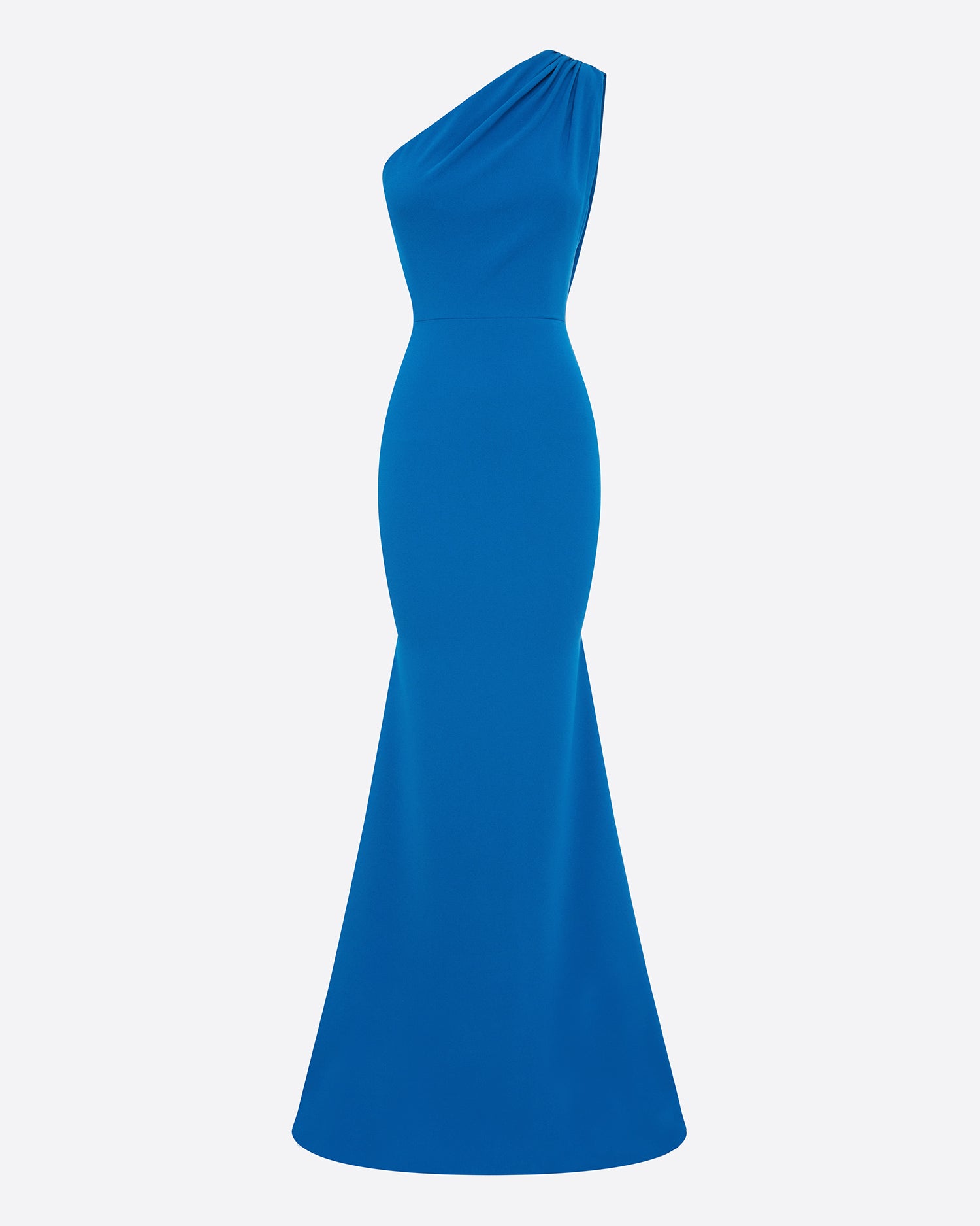 One Shoulder Drape Gown in Crepe