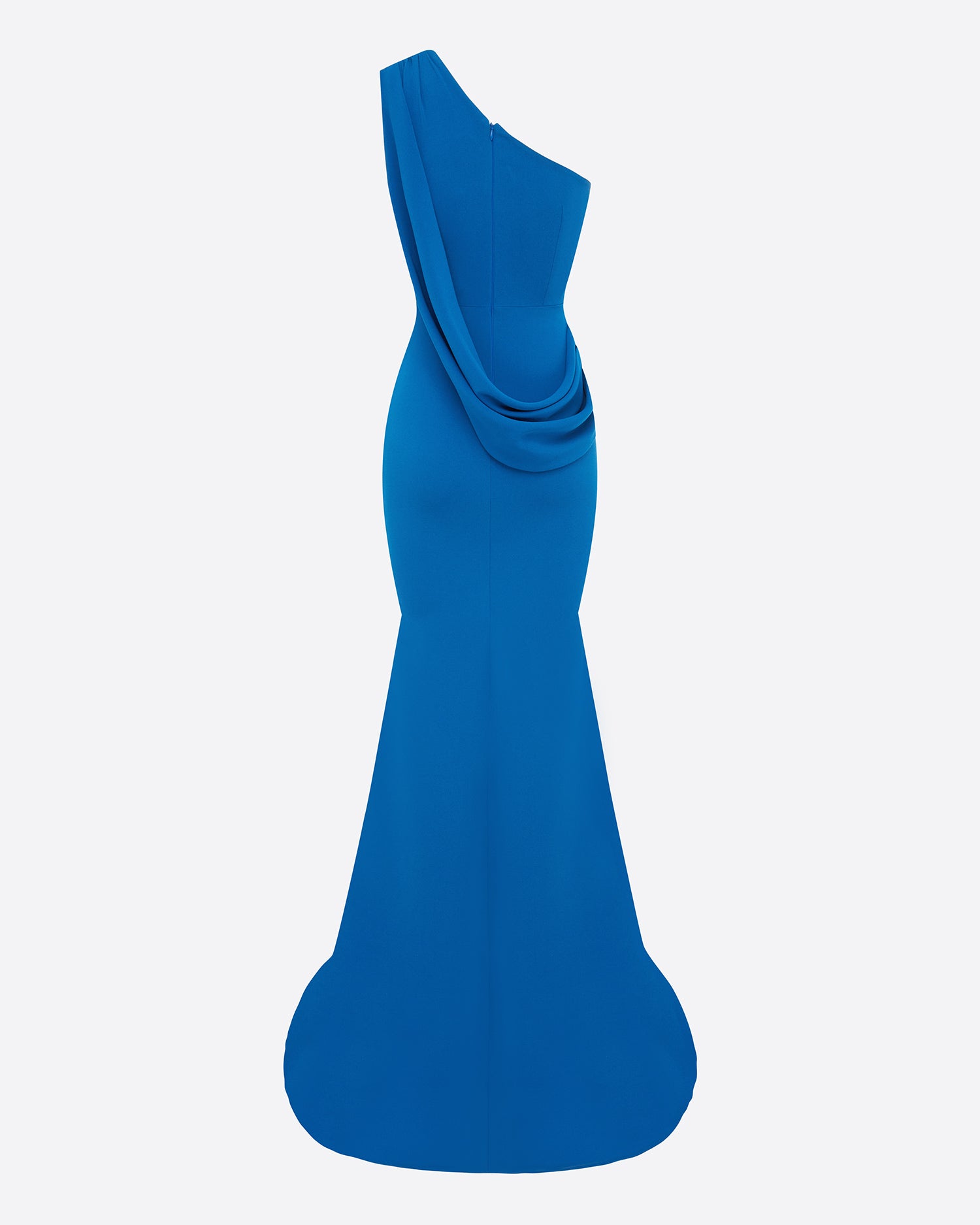 One Shoulder Drape Gown in Crepe