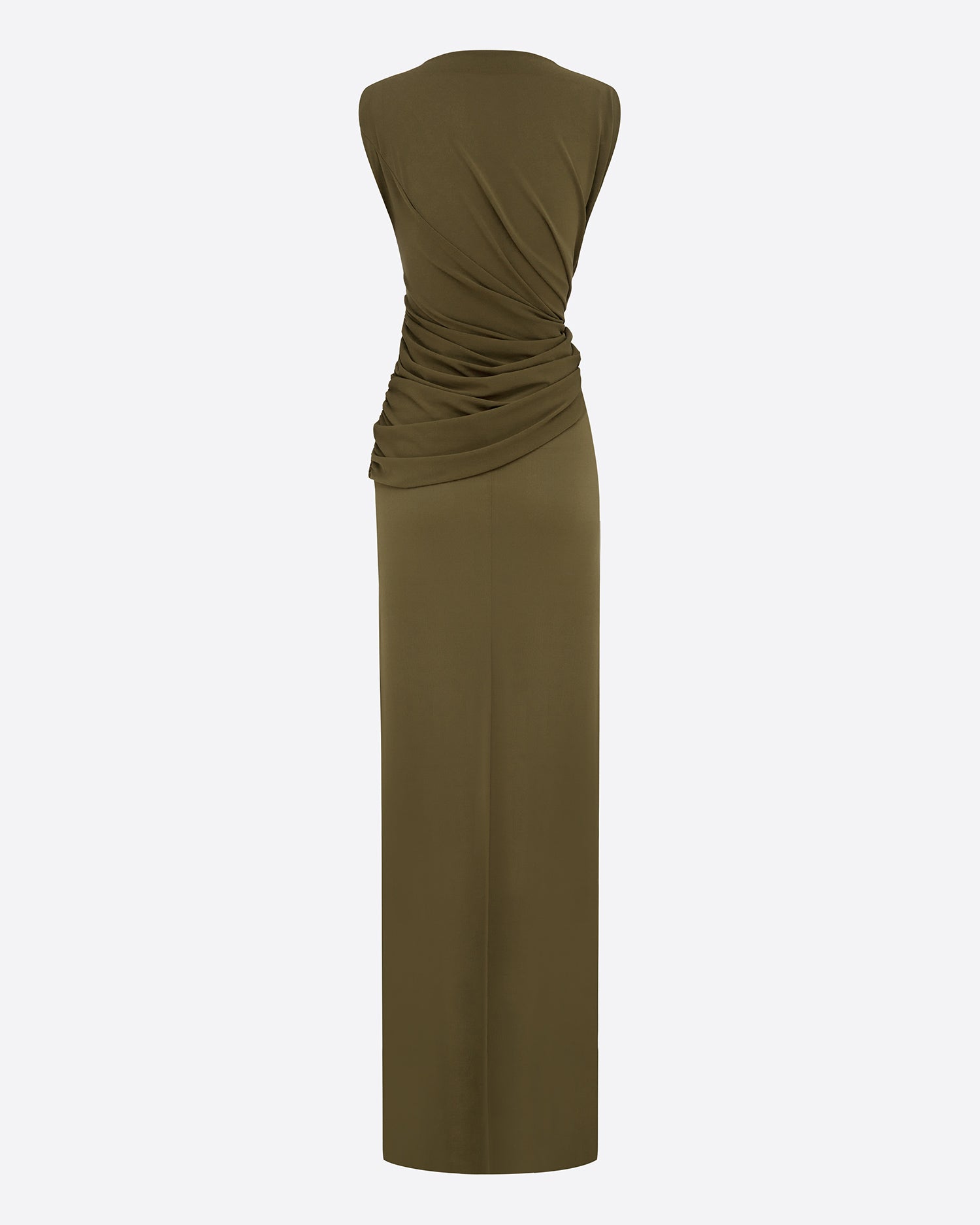 Sleeveless Twist Gown in Crepe Jersey