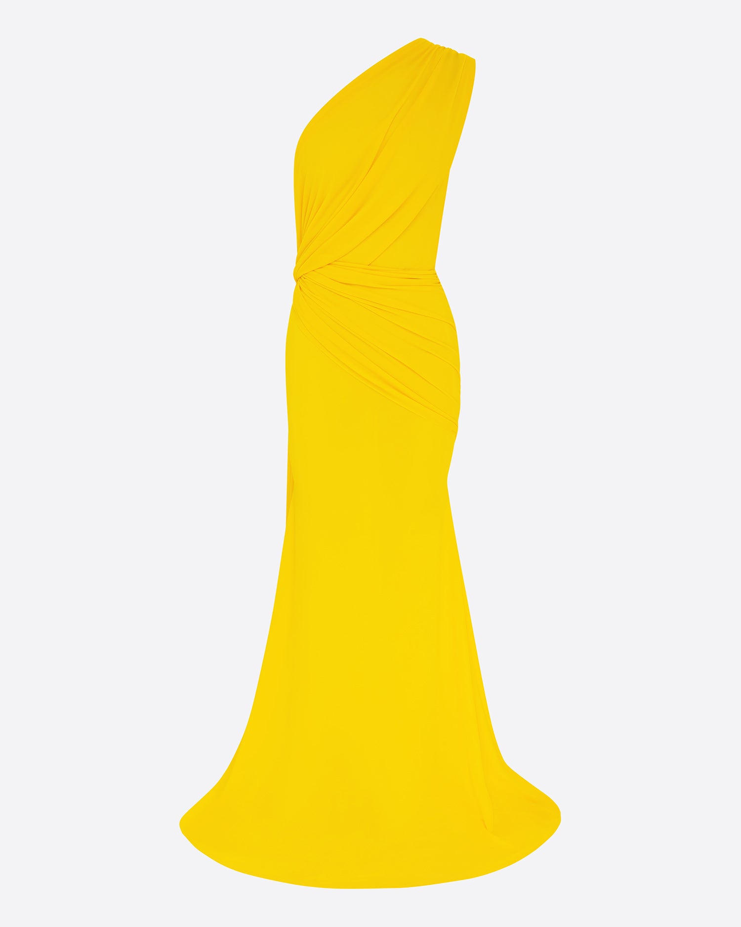 One Shoulder Drape Gown in Crepe Jersey