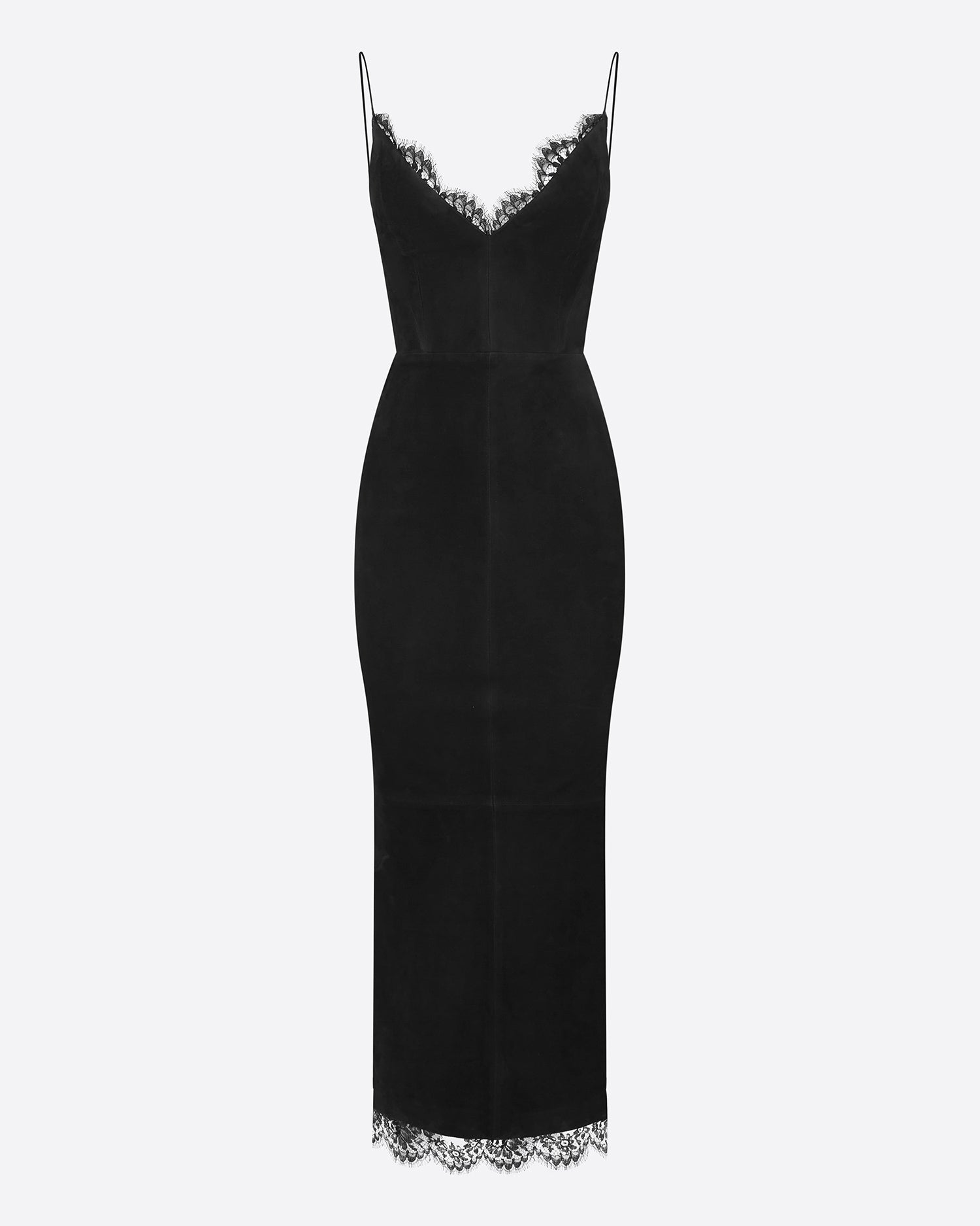 Bikini Dress in Suede with Lace Trim