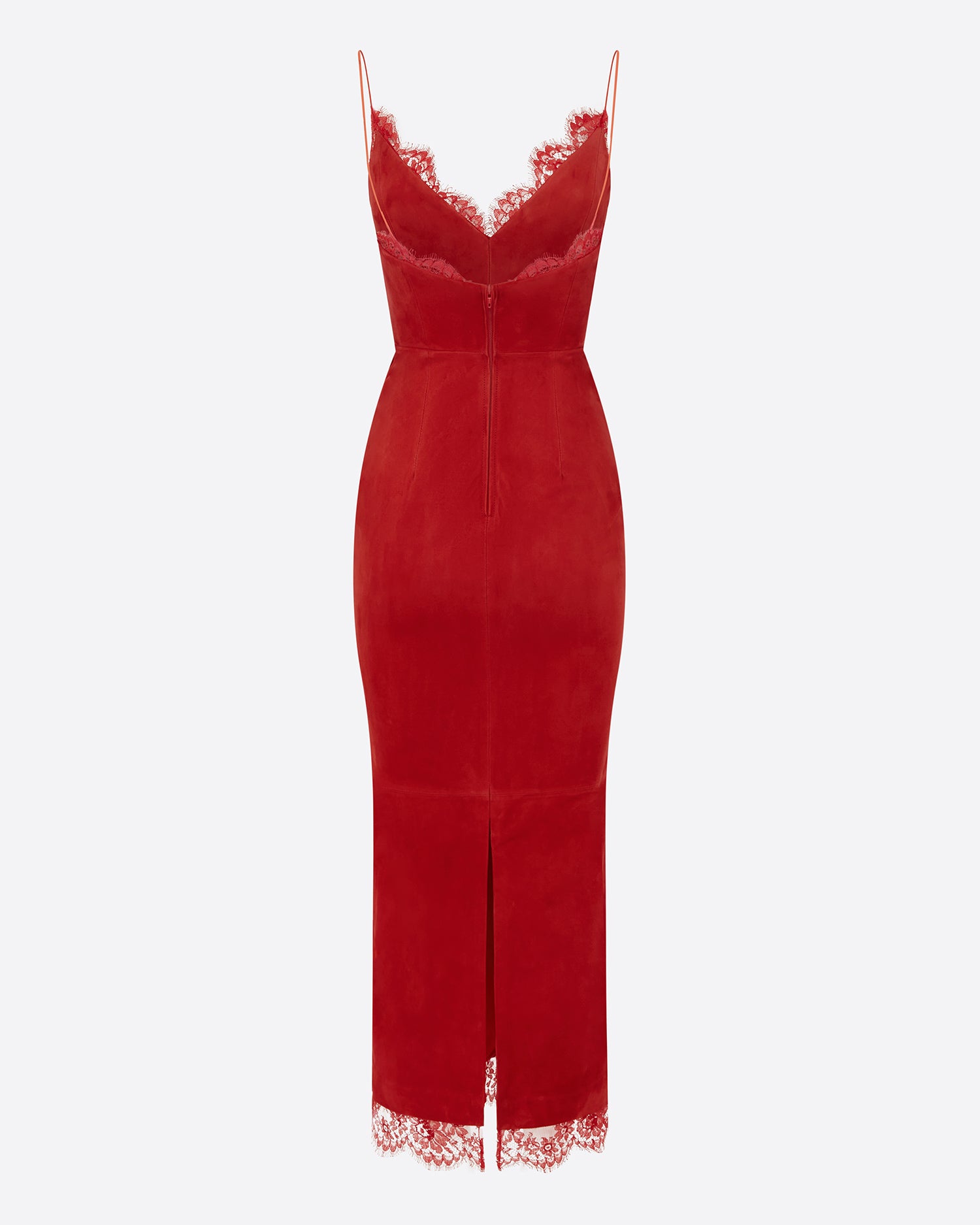 Bikini Dress in Suede with Lace Trim