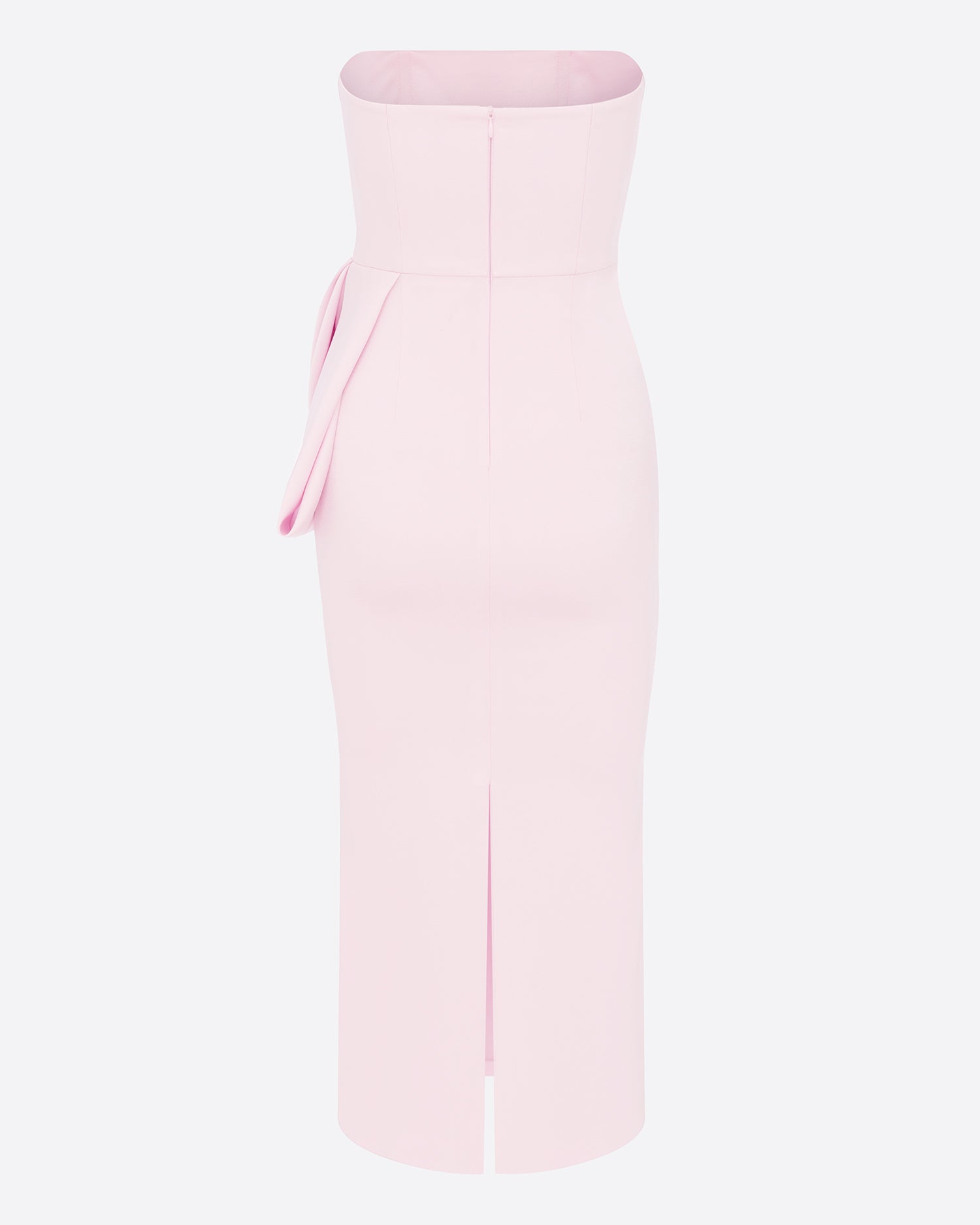 Strapless Dress in Satin Crepe