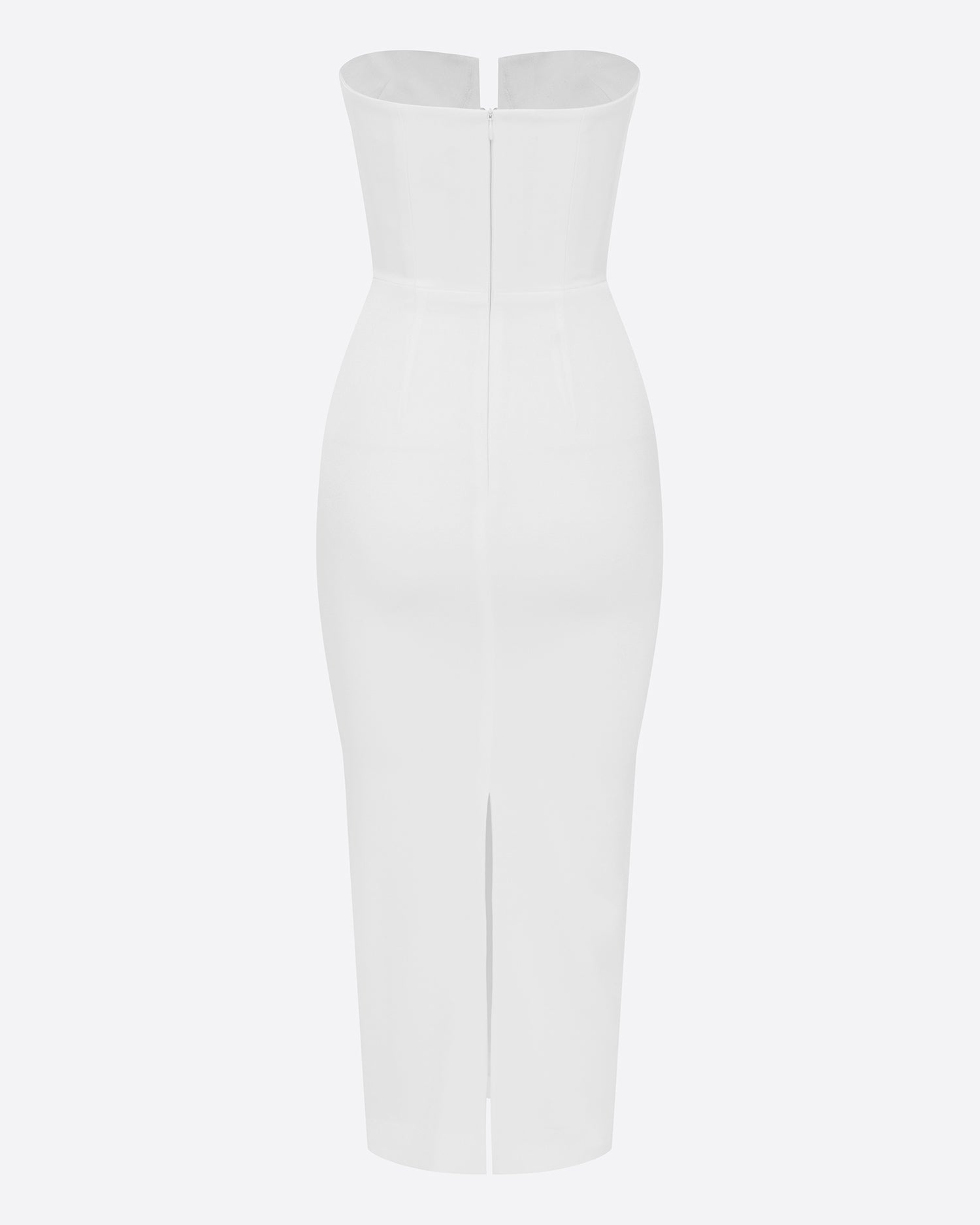 Strapless Cup Dress in Satin Crepe