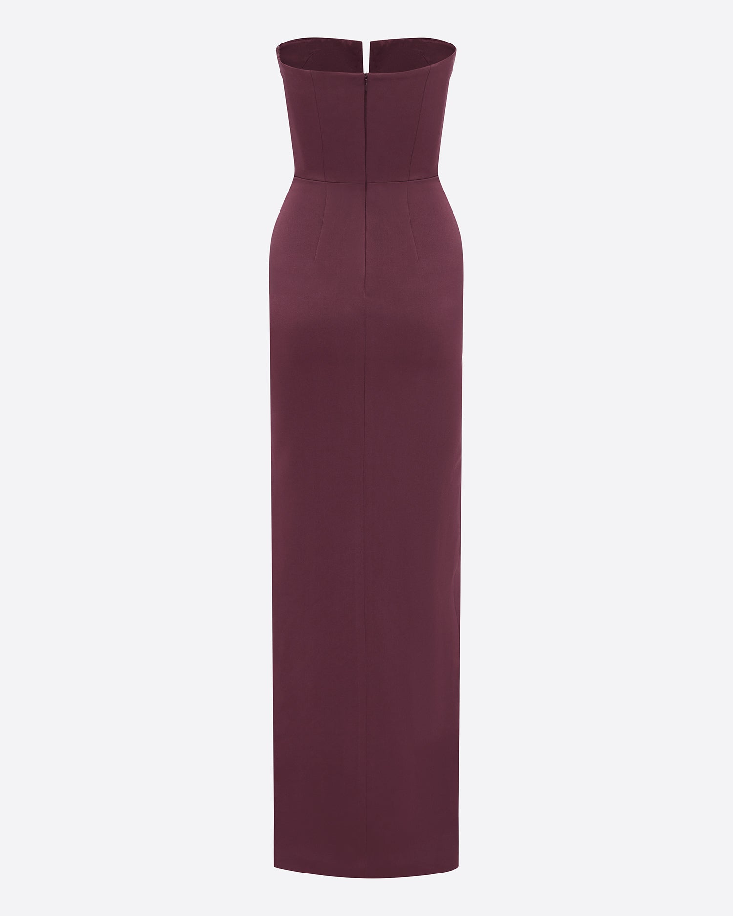 Strapless Cup Column in Satin Crepe