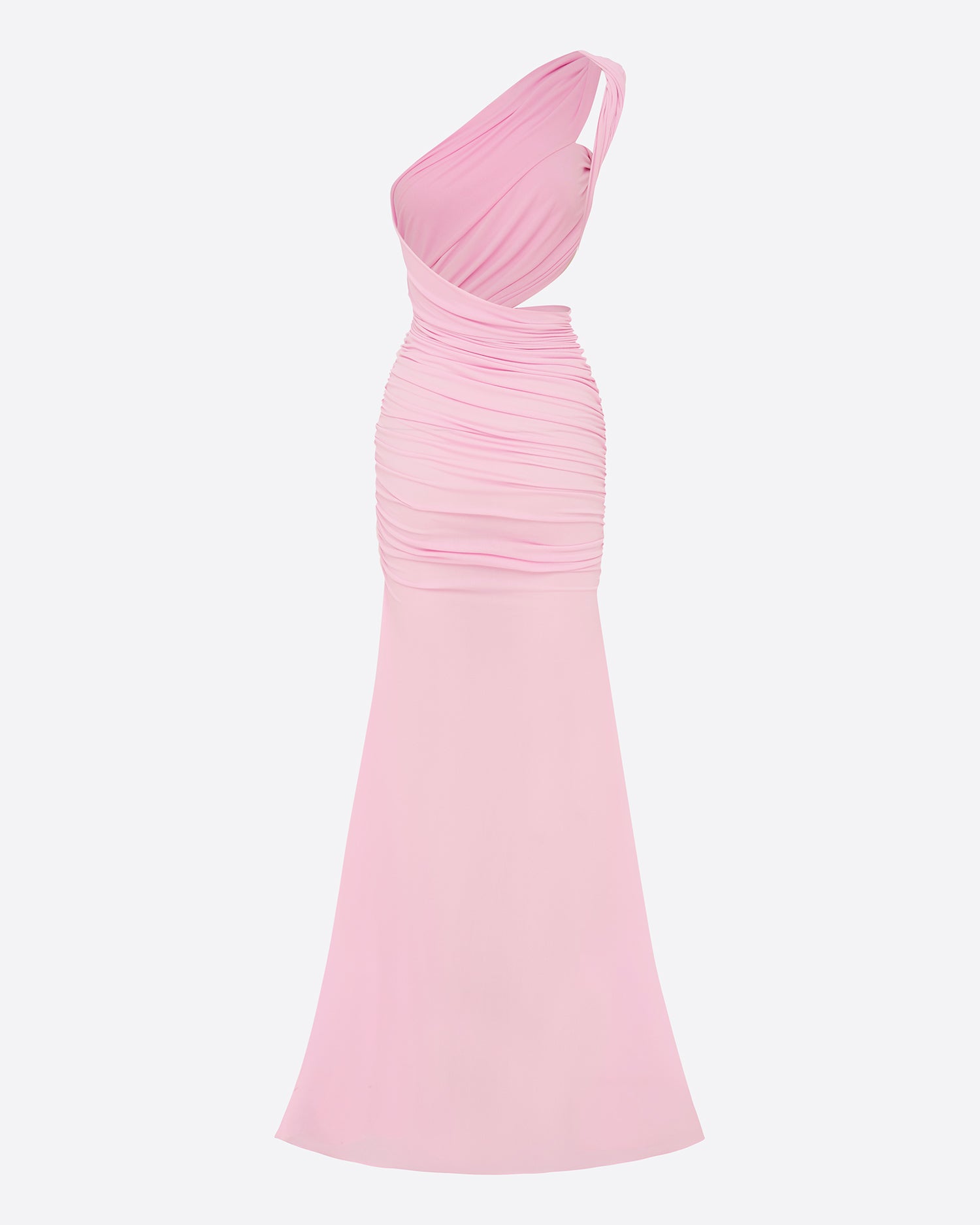 One Shoulder Gown in Crepe Jersey