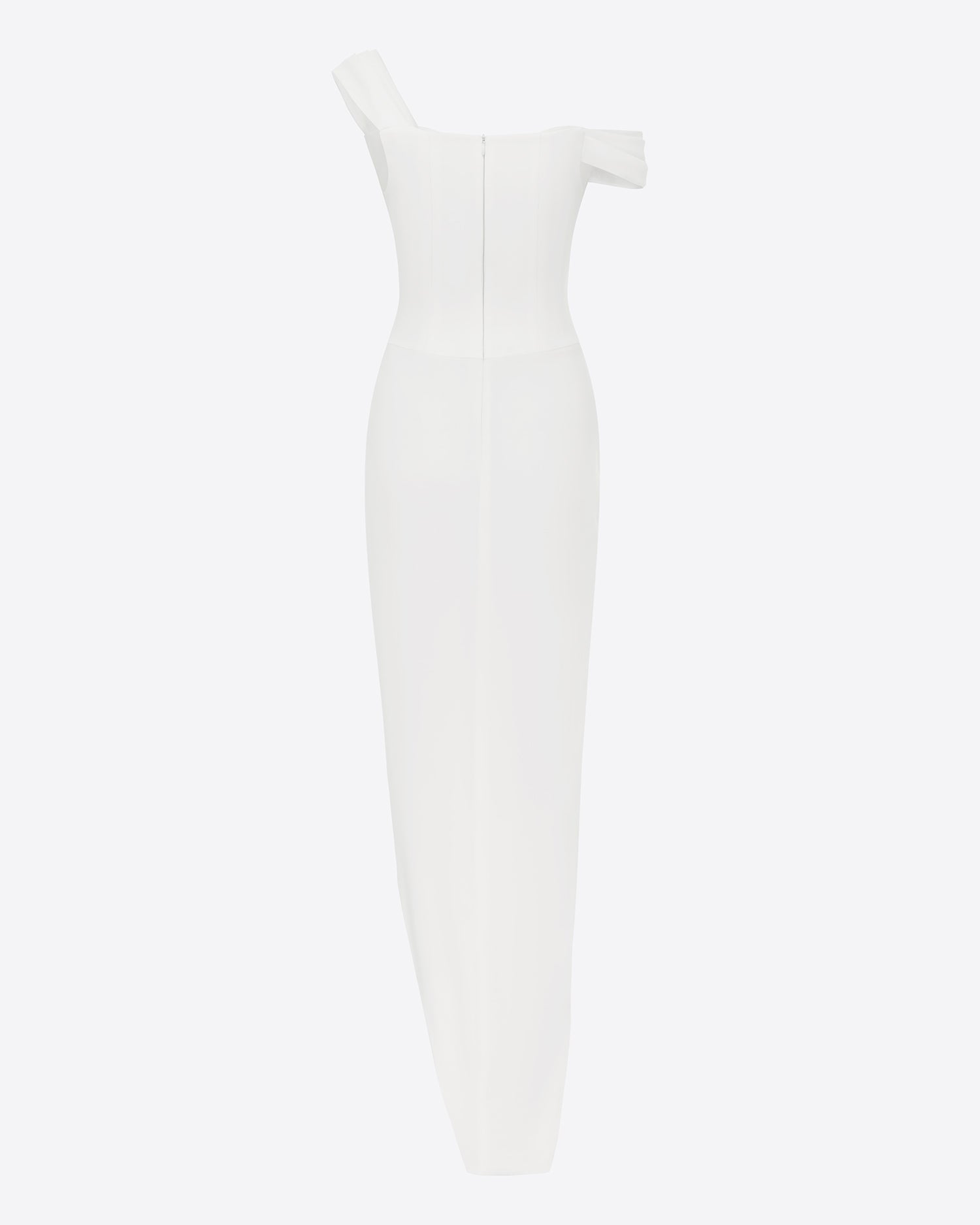 Longline Sweetheart Corset Drape Gown in Crepe