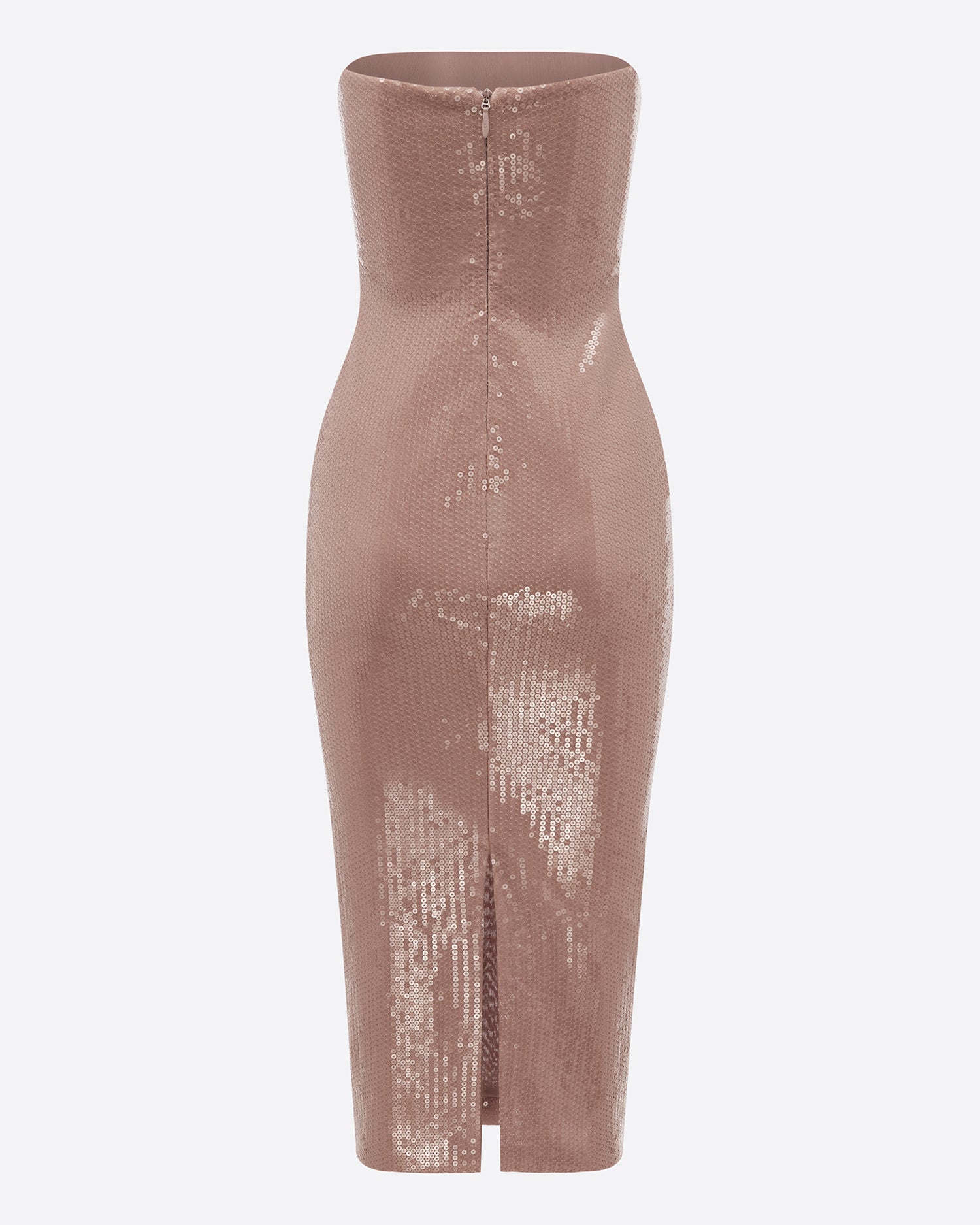 Strapless Dress in Sequin Stretch Mesh
