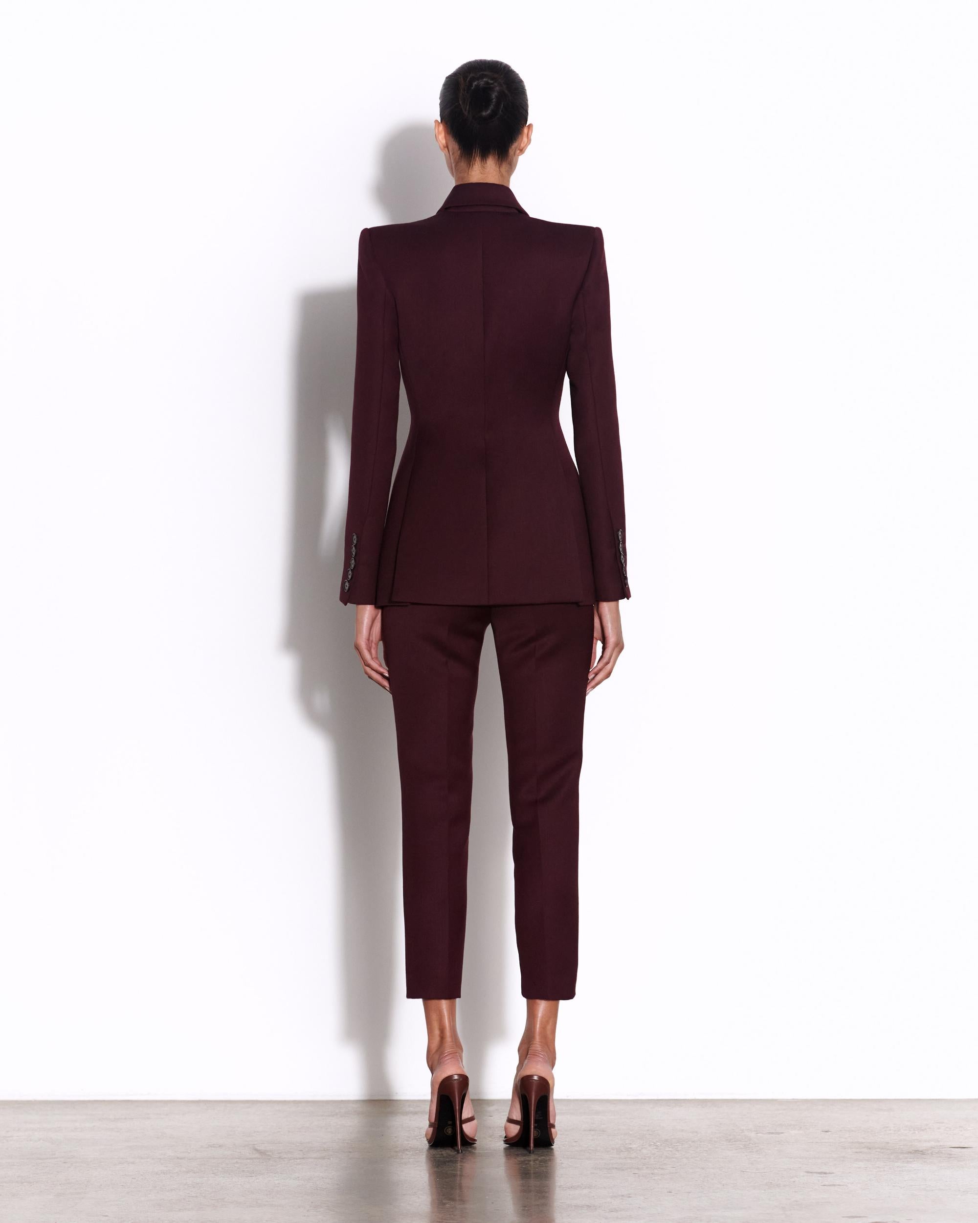 Crop Trouser in Wool Suiting