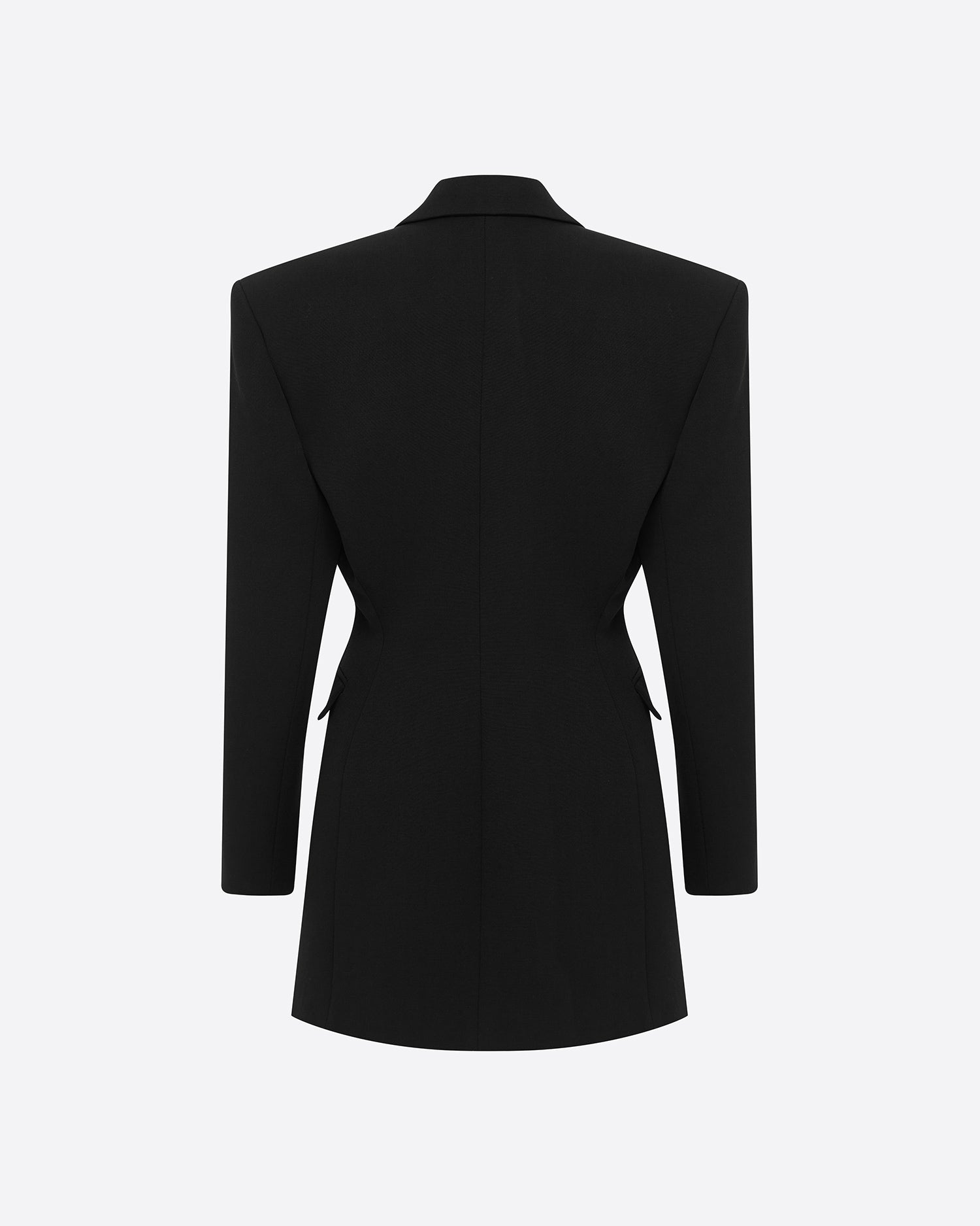 Double Breasted Contour Blazer in Wool Suiting