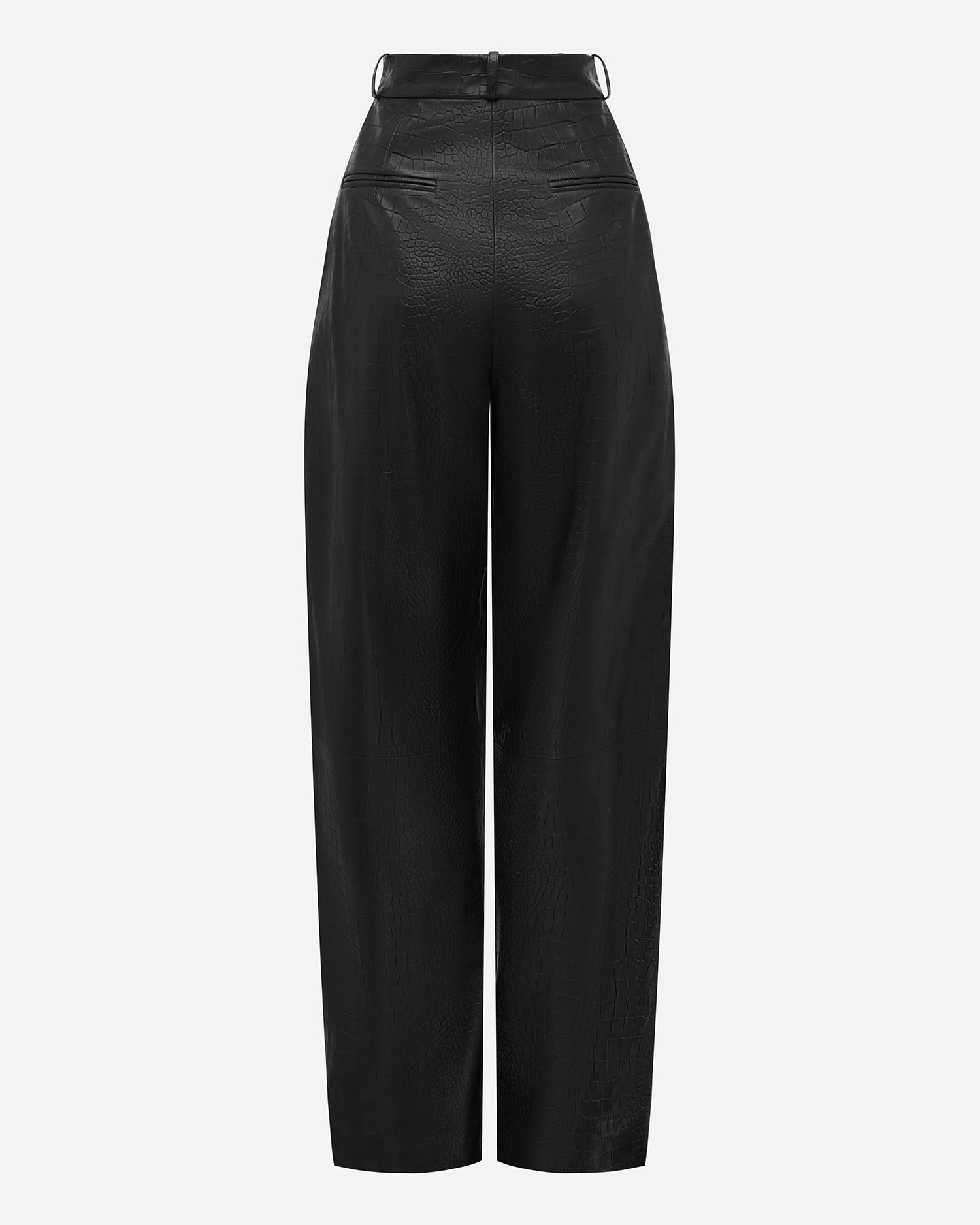Tailored Trouser in Embossed Leather
