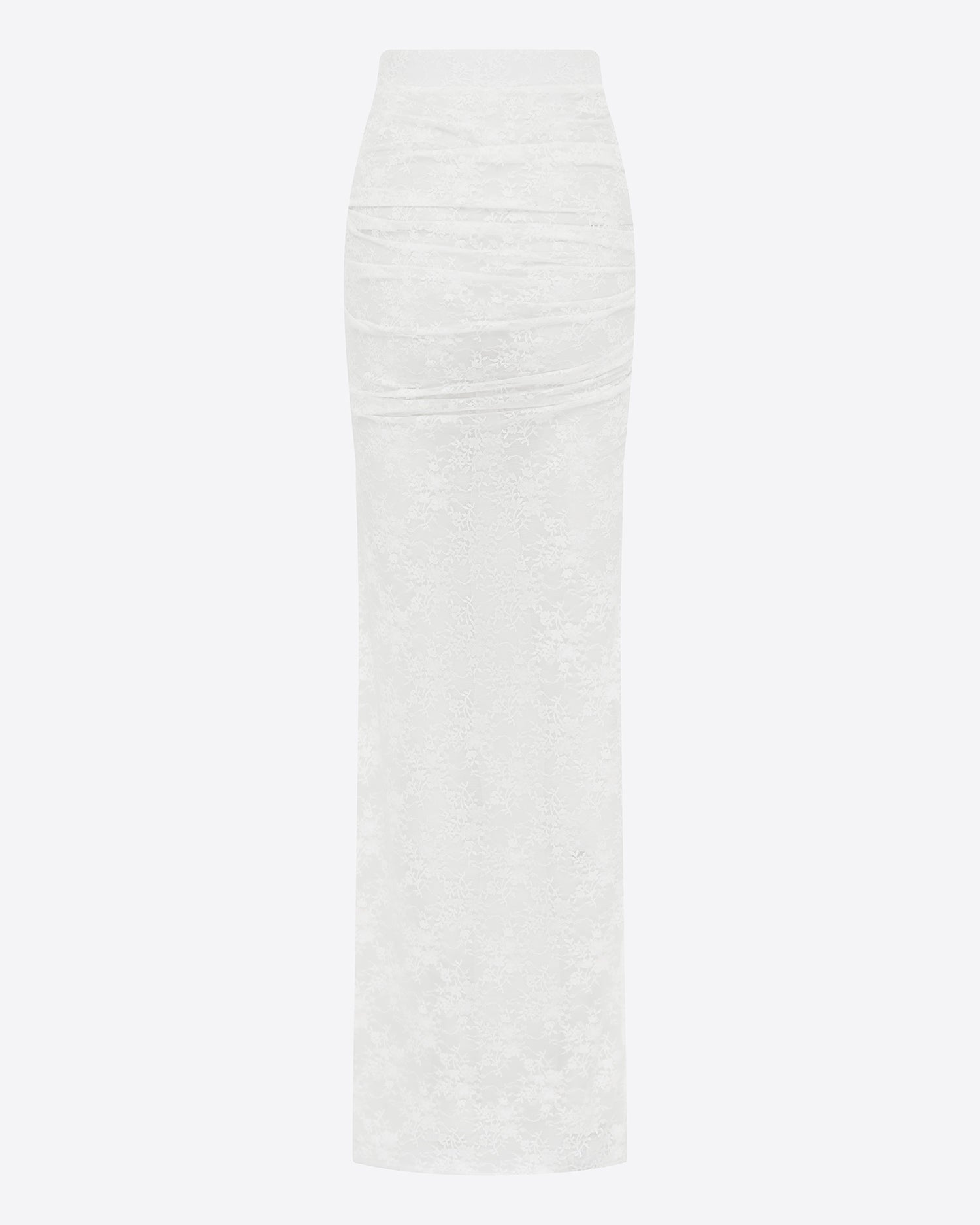 Tucked Column Skirt in Lace