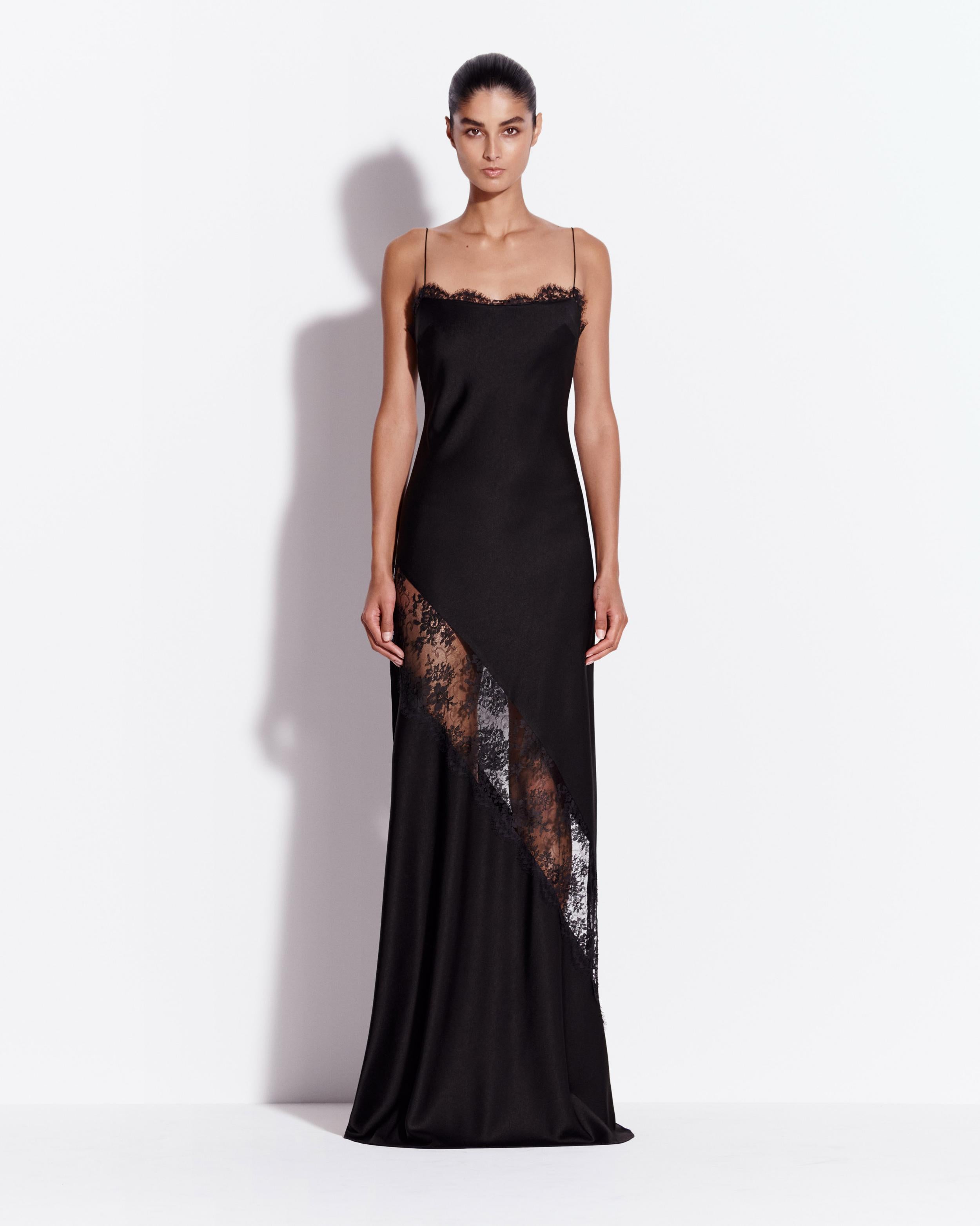 Bias Slip Gown in Satin Crepe