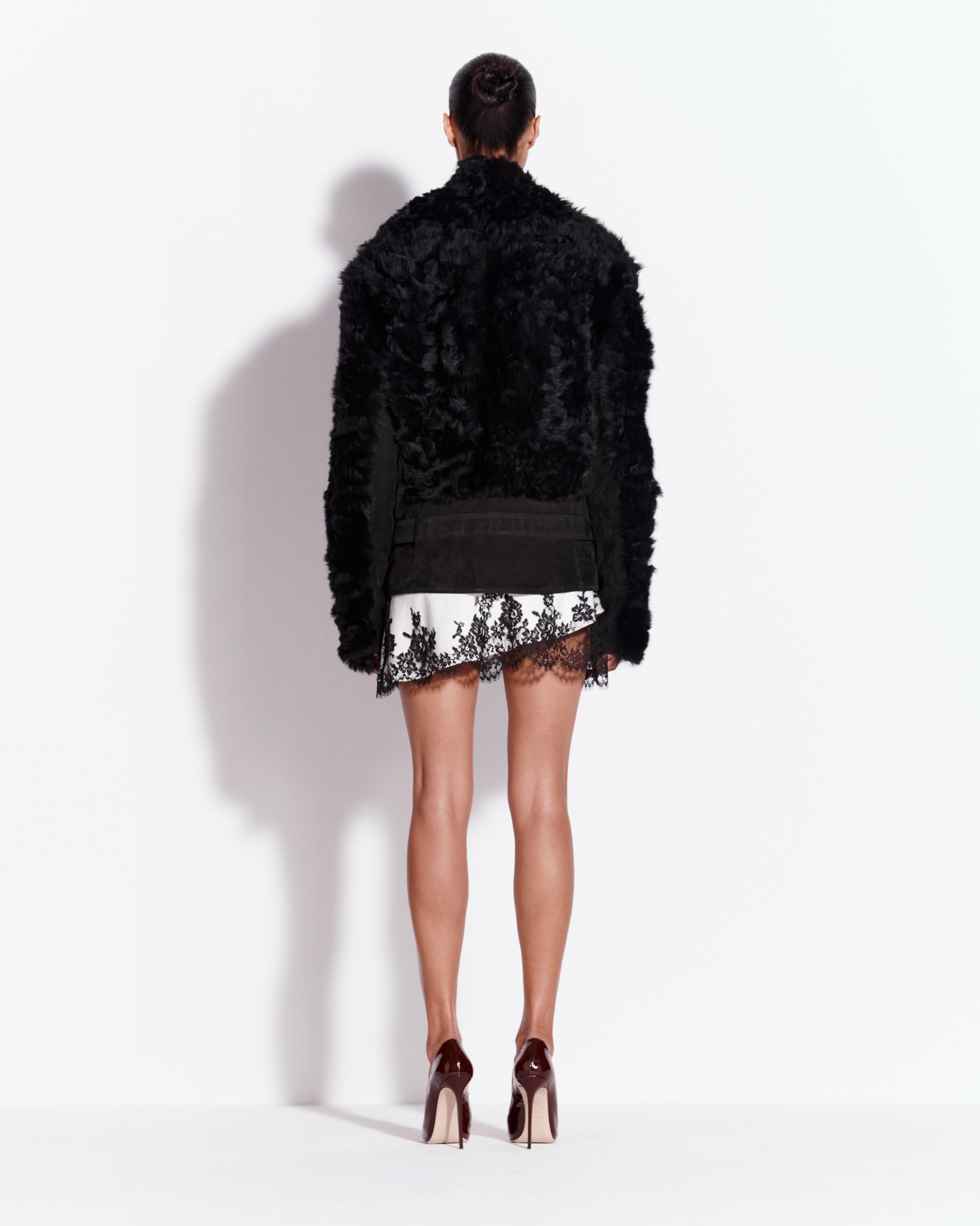 Biker Jacket in Shearling Suede