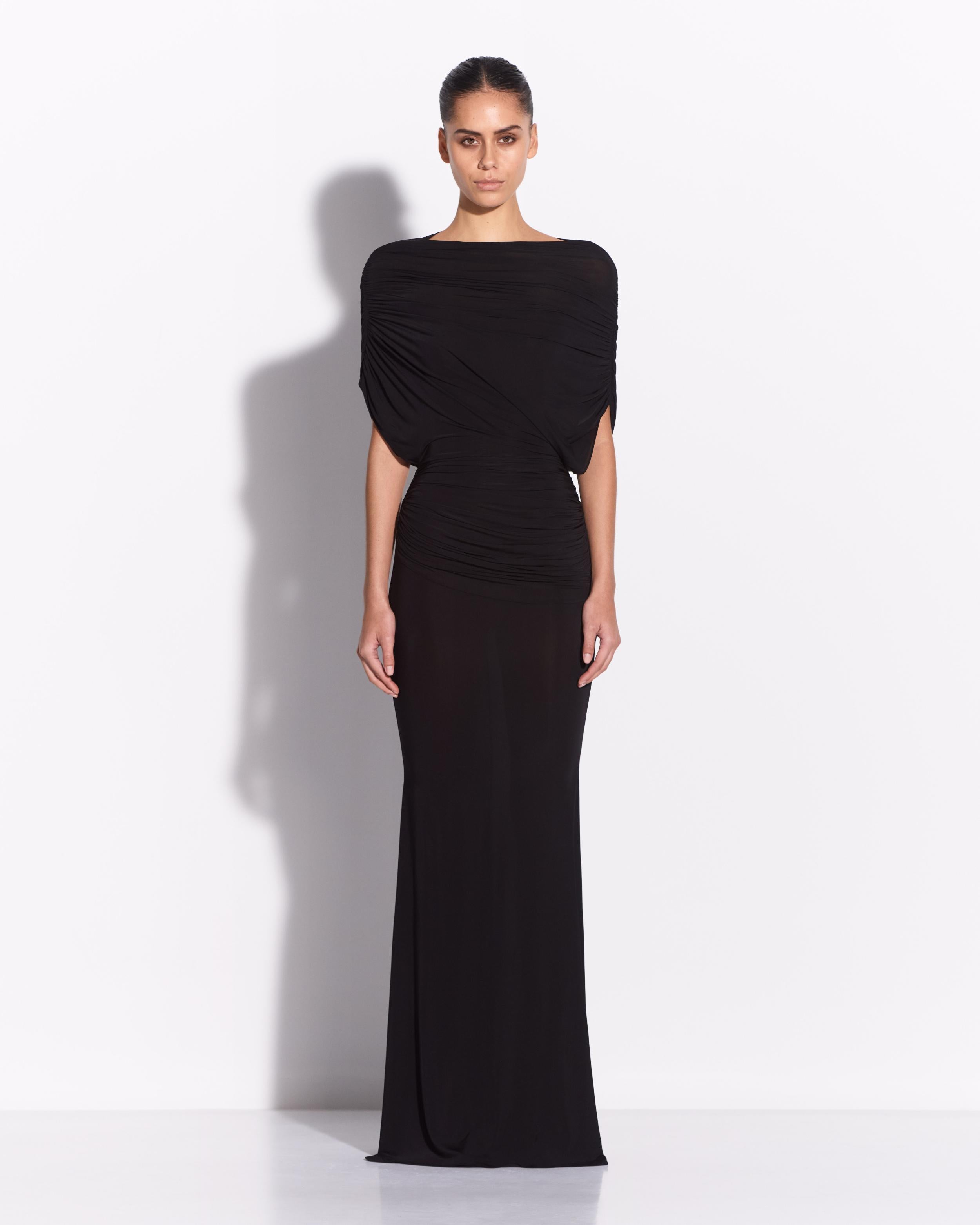 Cape Drape Gown in Jersey