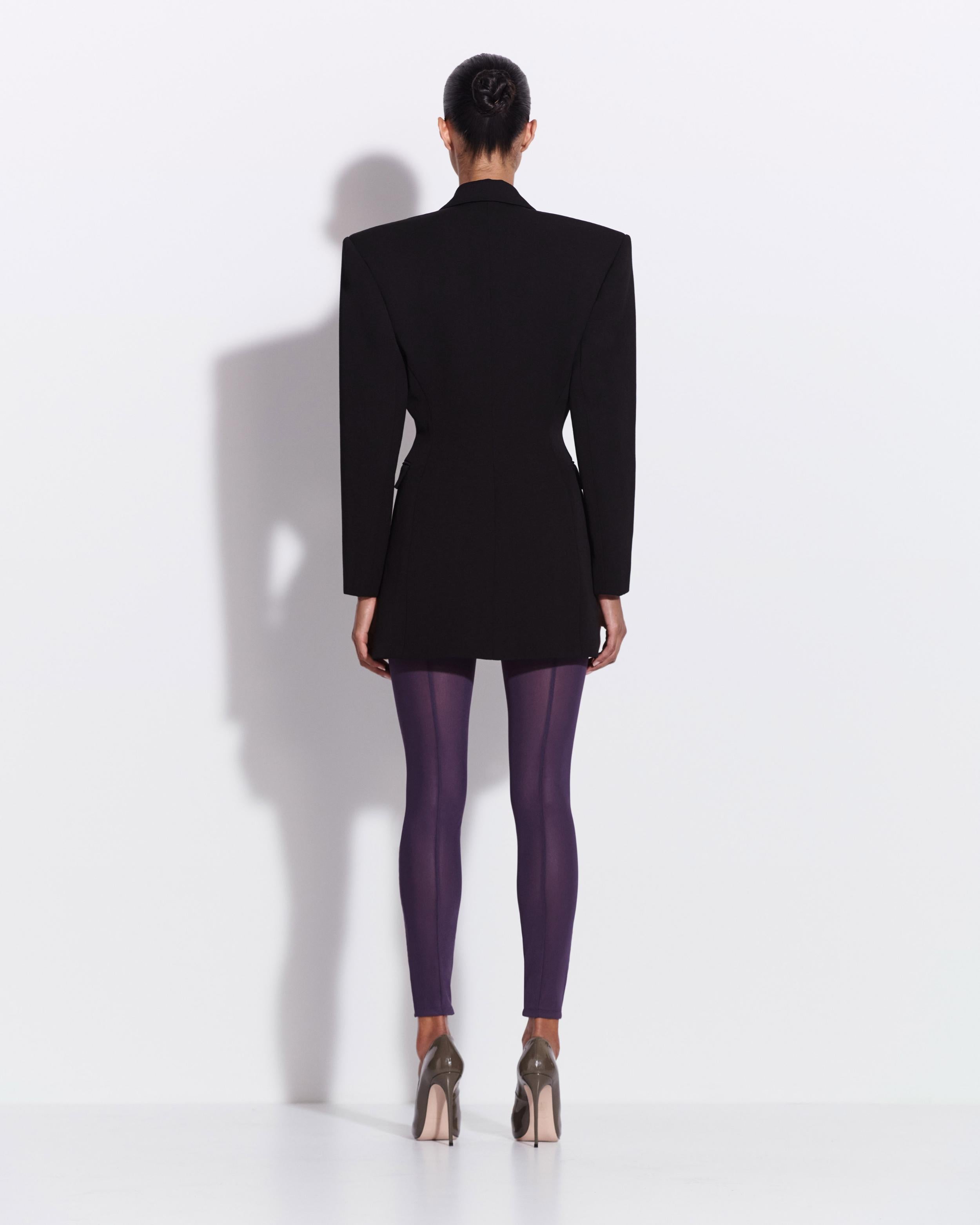 Double Breasted Contour Blazer in Wool Suiting