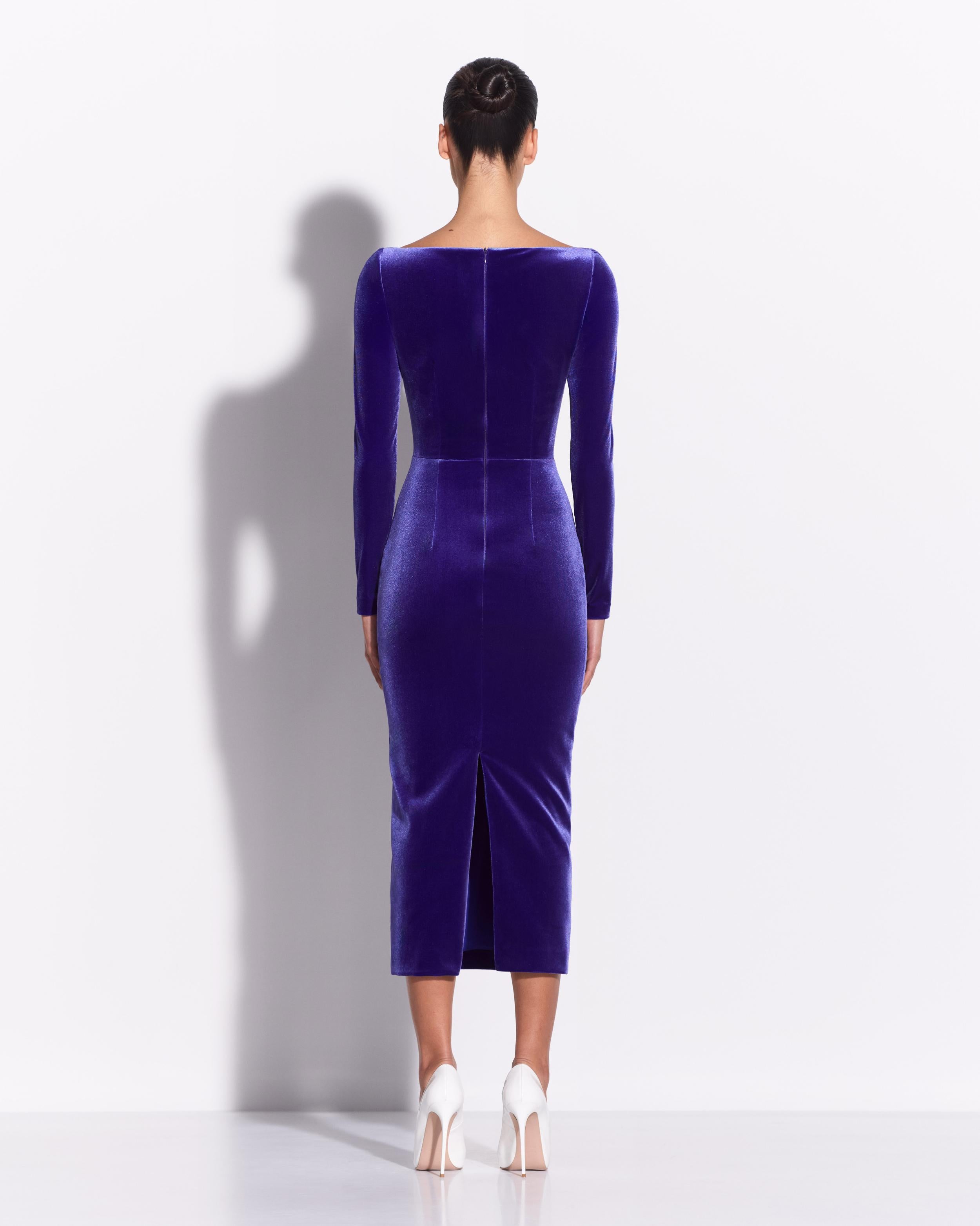 Long Sleeve Dress in Velvet