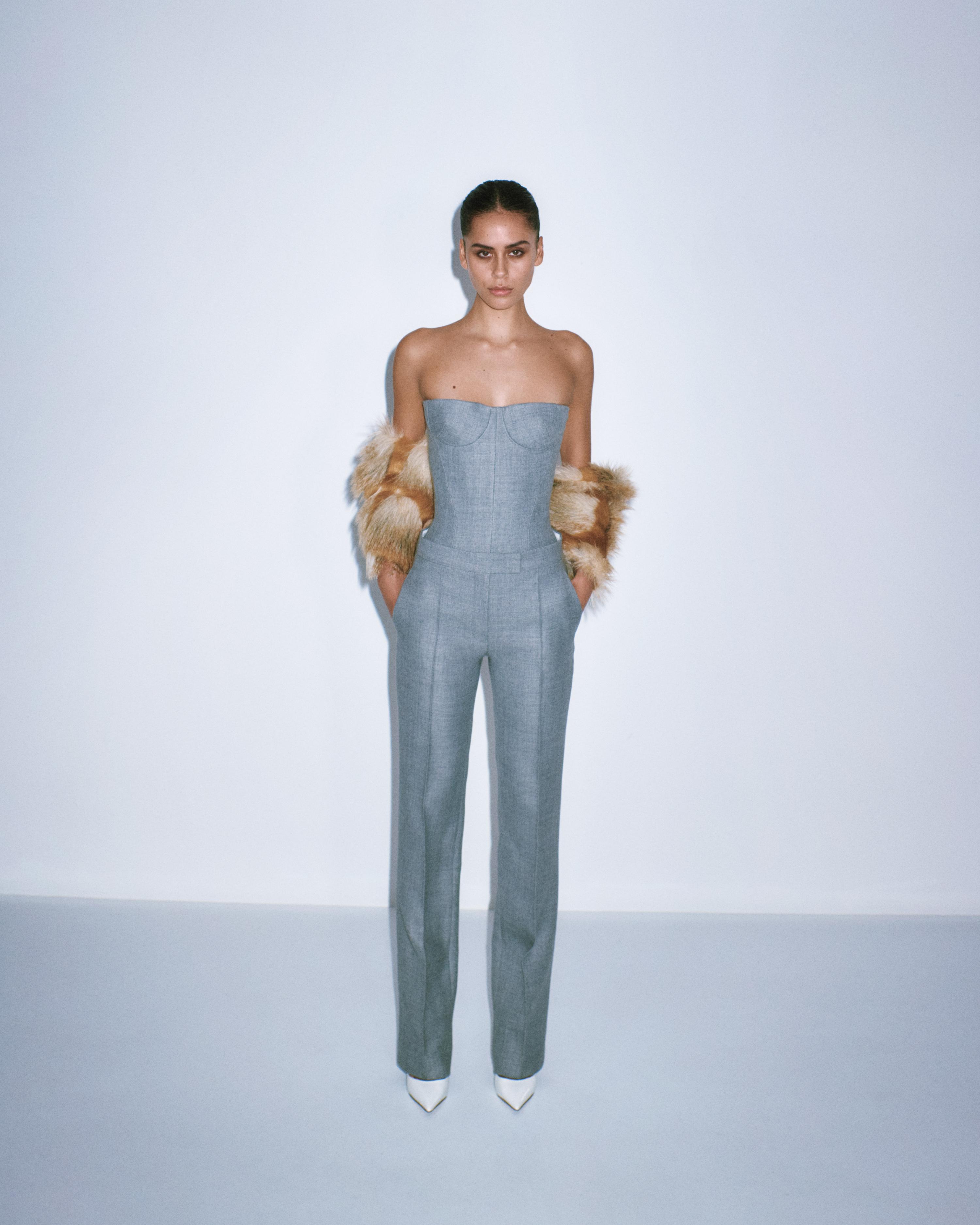 Longline Corset in Wool Suiting – Alex Perry