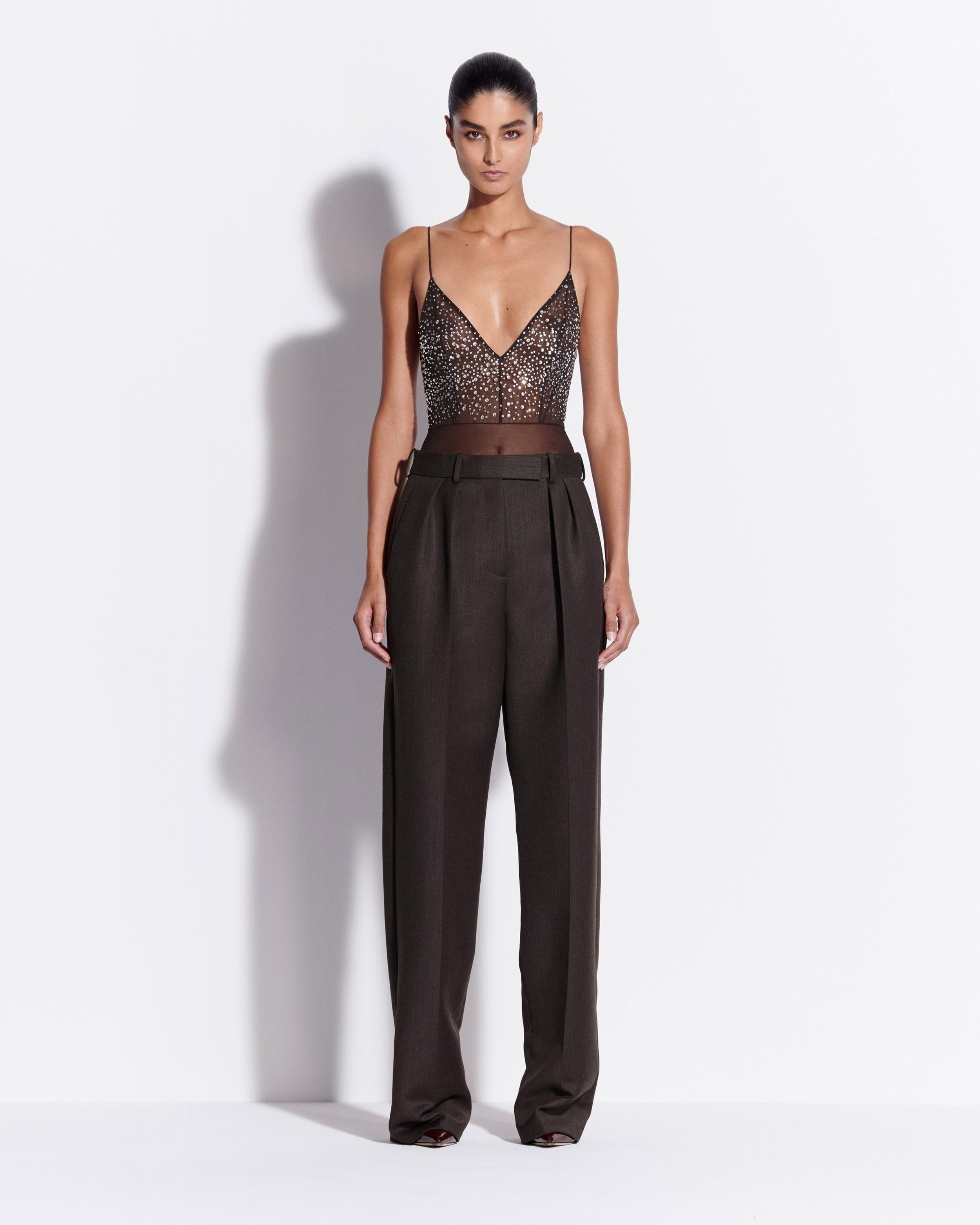 Low Rise Trouser in Wool Suiting