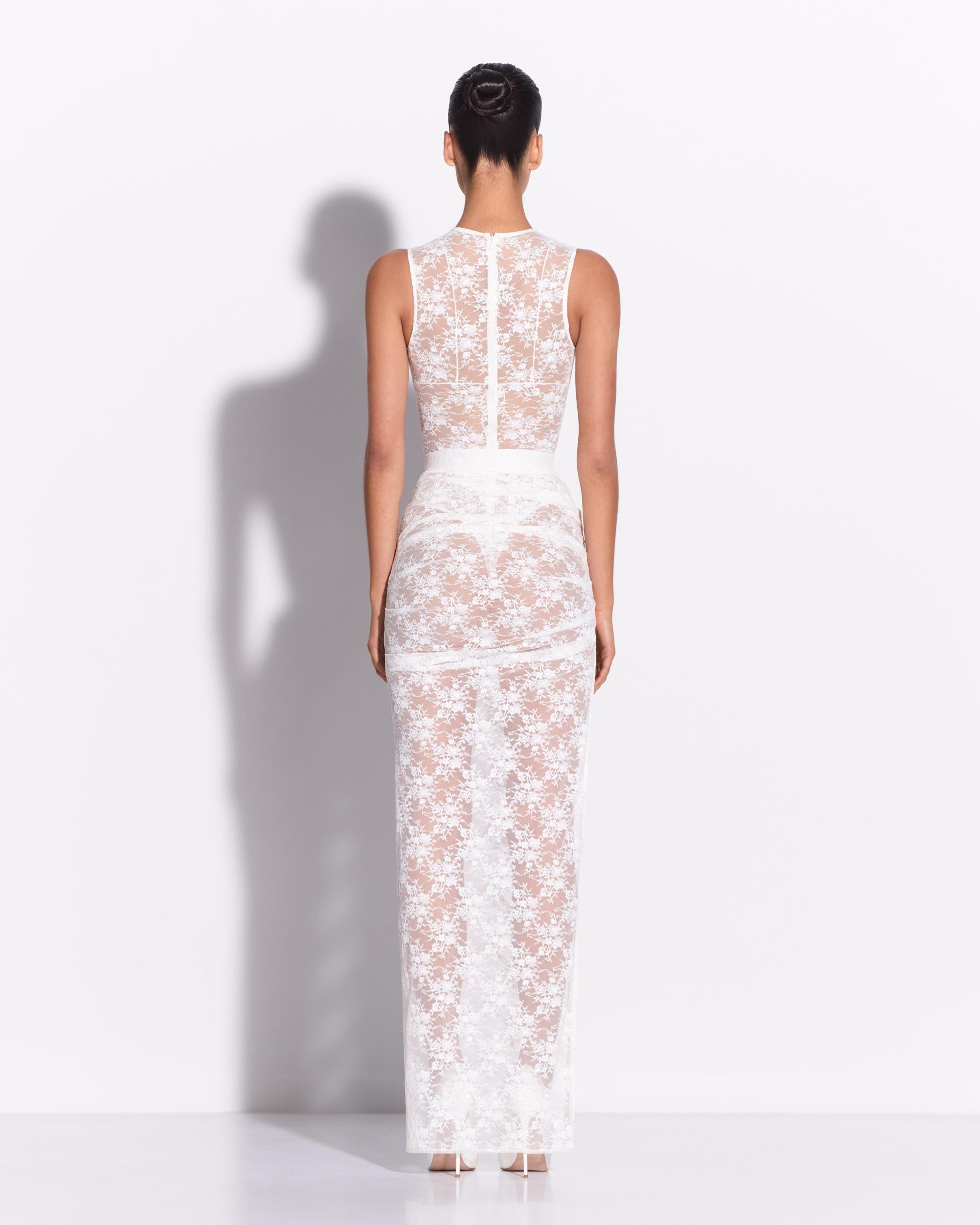 Sleeveless Bodysuit in Lace