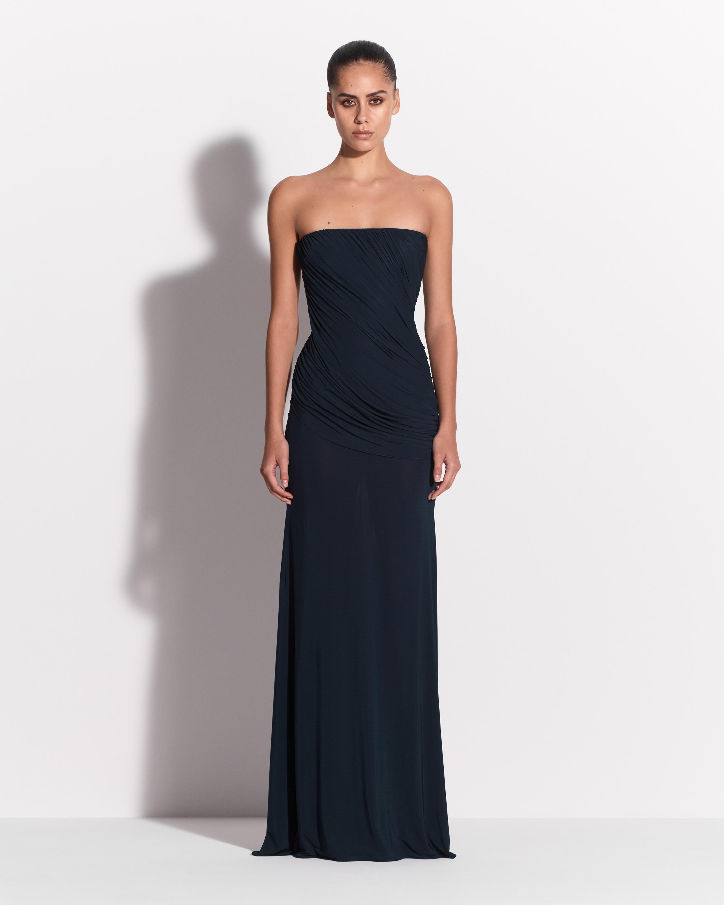 Strapless Drape Gown in Jersey