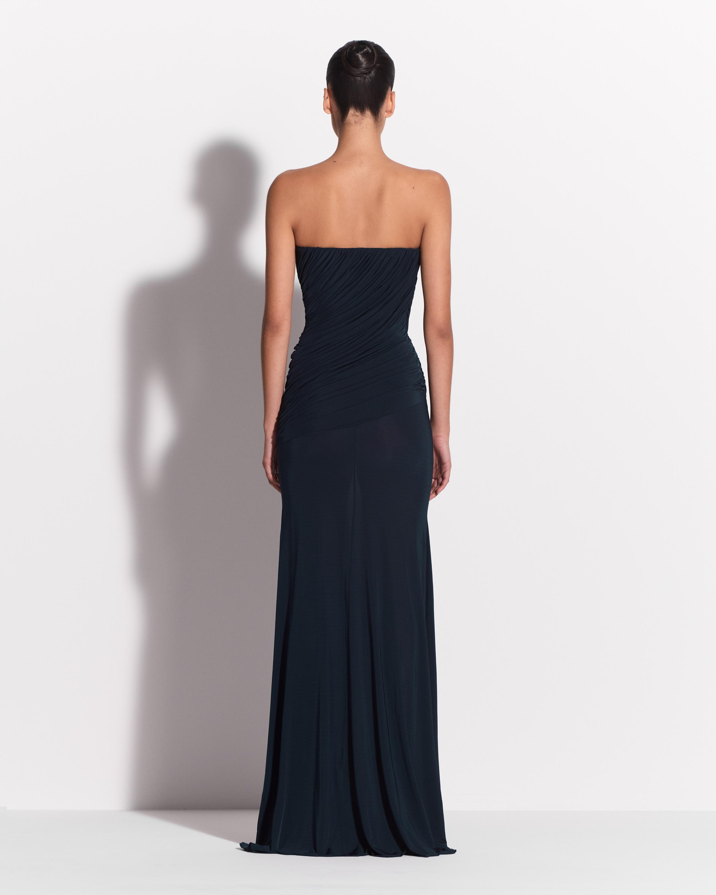 Strapless Drape Gown in Jersey