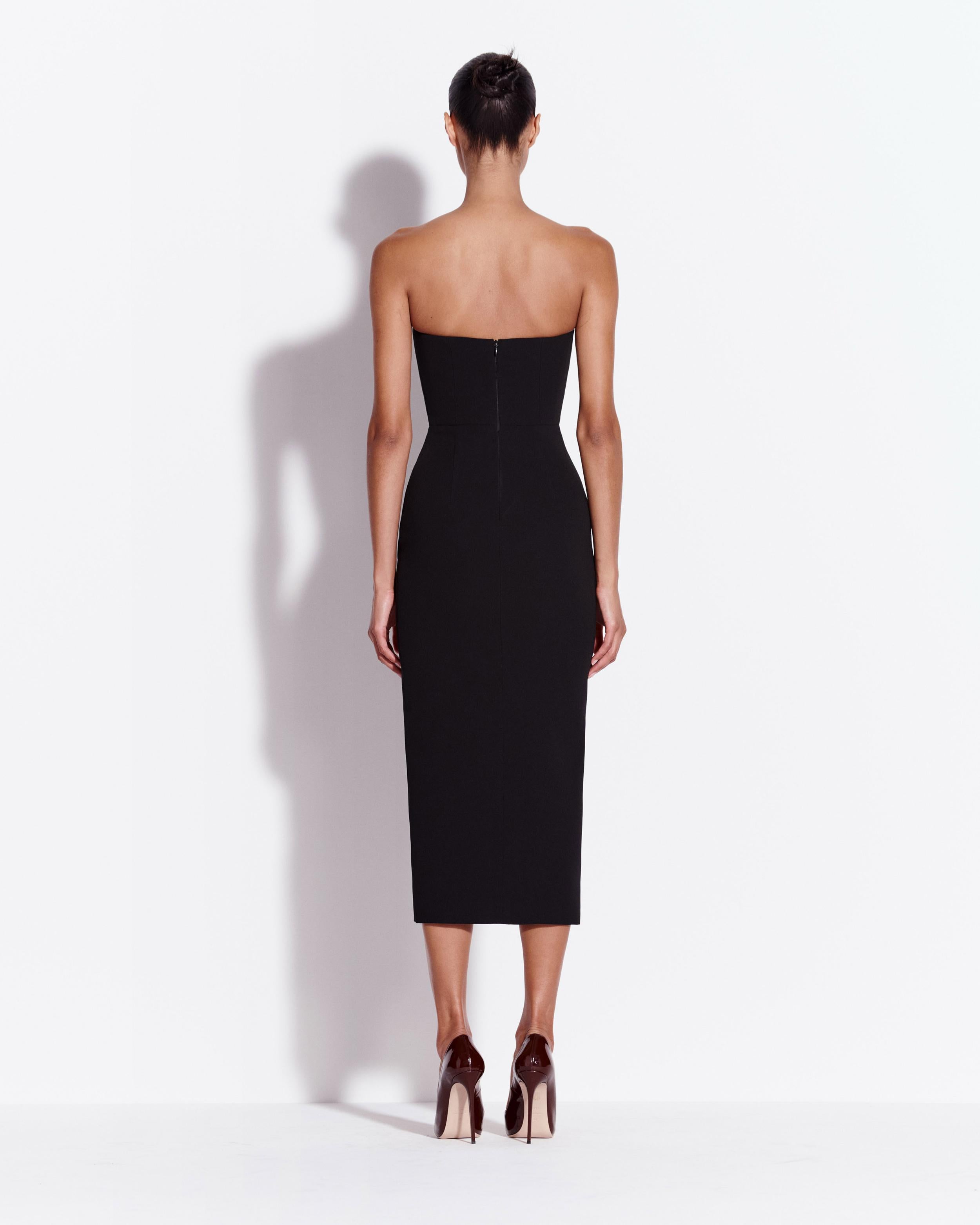 Strapless Dress in Crepe
