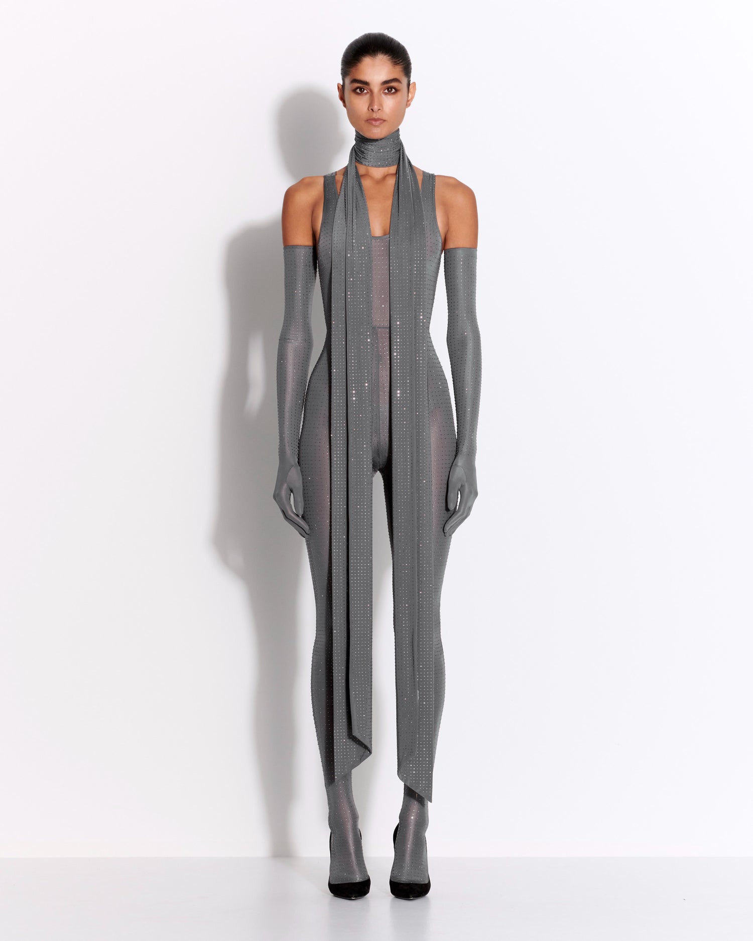 Singlet Catsuit in Crystal Jersey