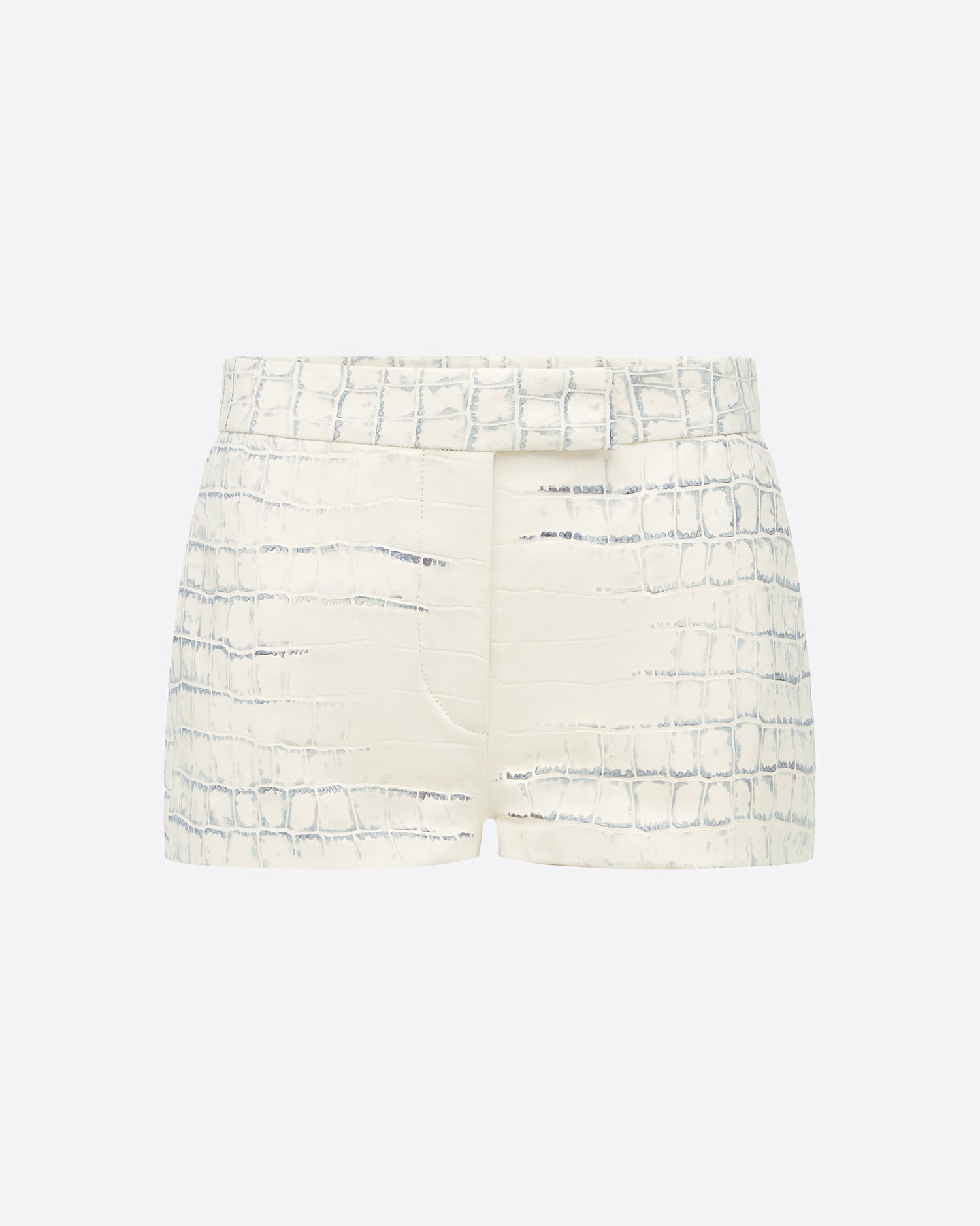 Low Rise Short in Embossed Leather
