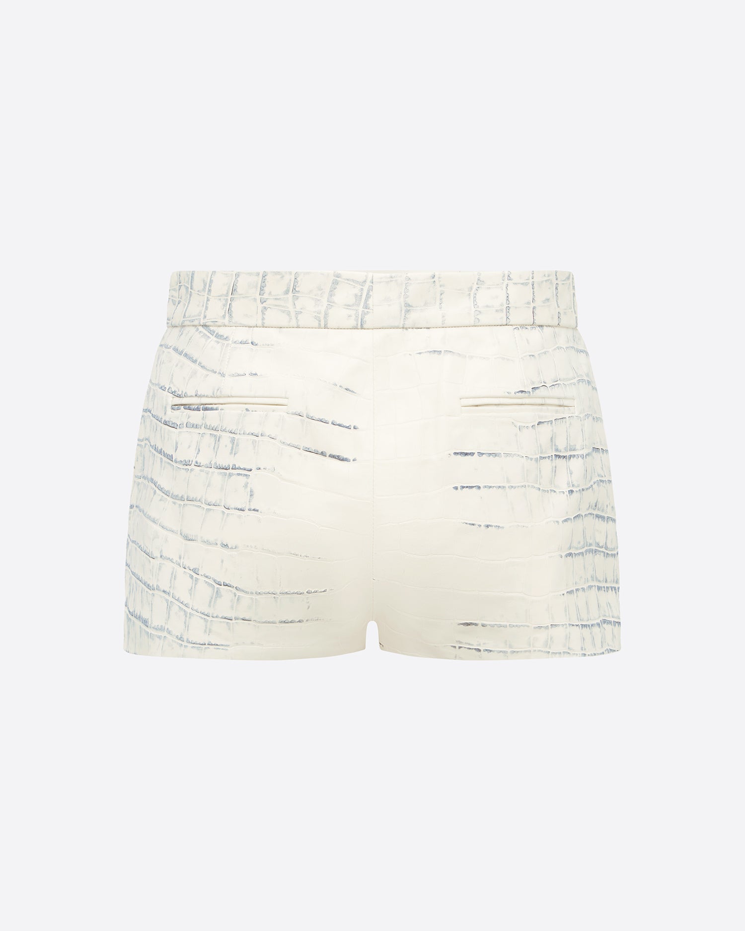 Low Rise Short in Embossed Leather