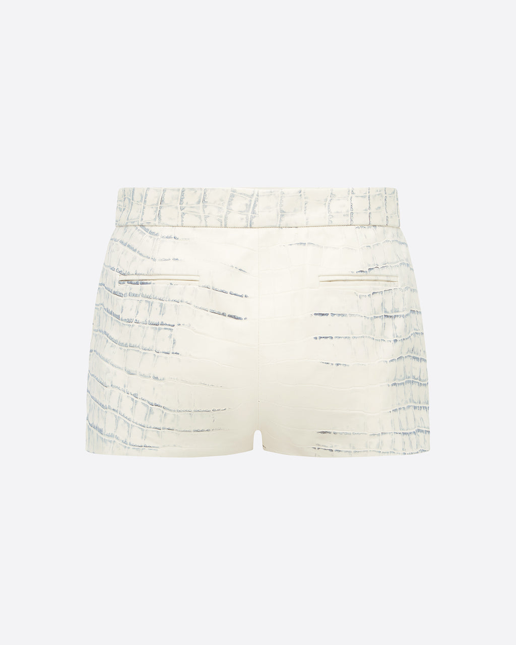 Low Rise Short in Embossed Leather