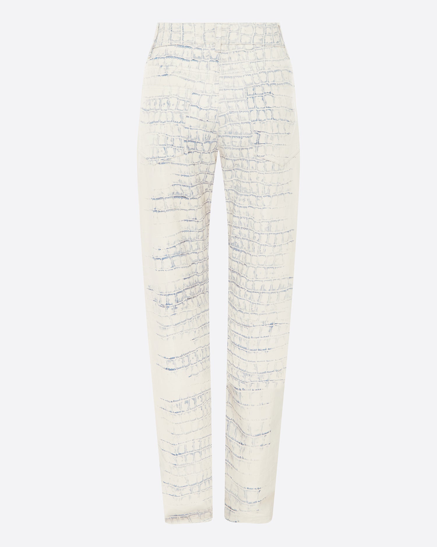 Straight Cut Jean in Embossed Leather