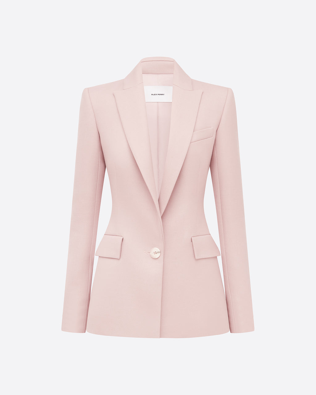 Single Breasted Fitted Blazer in Wool Suiting