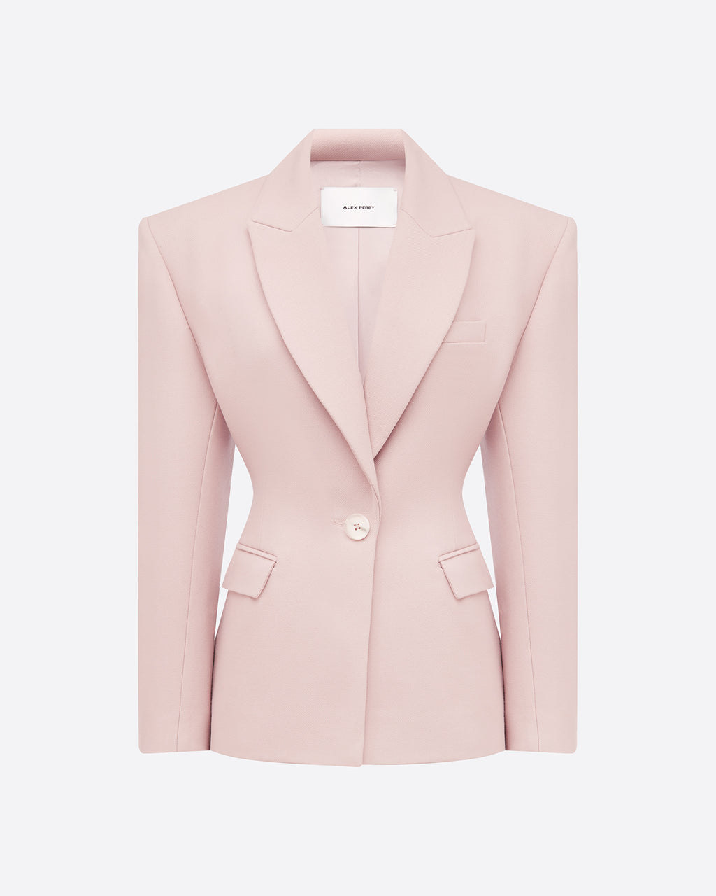 Single Breasted Contour Blazer in Wool Suiting
